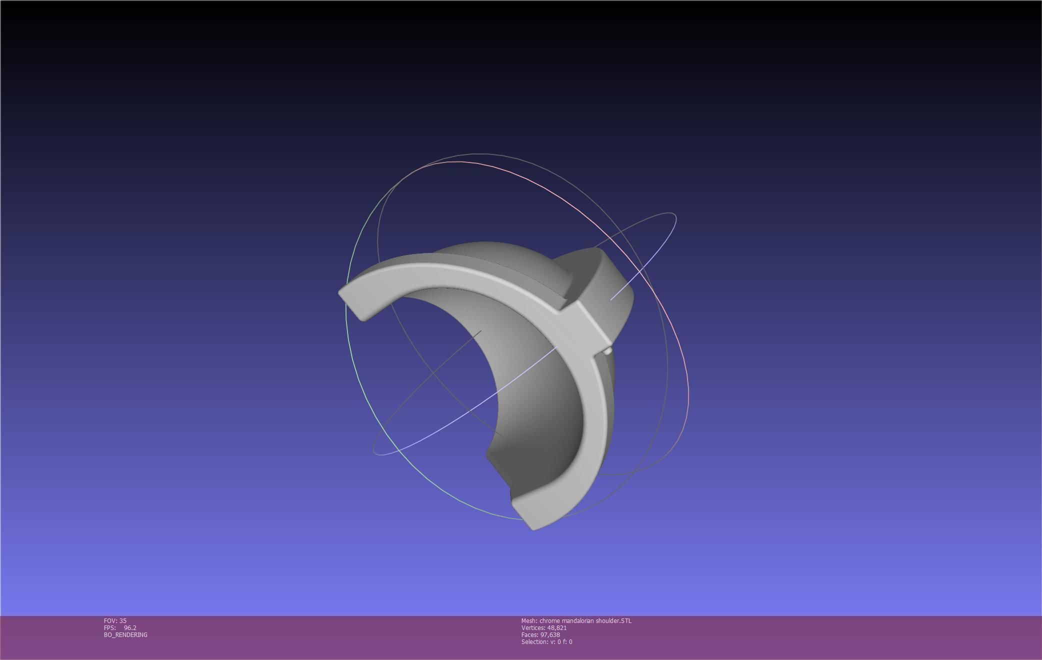 Star Wars Mandalorian Chrome Armor Shoulderpiece Printable 3D print model_76