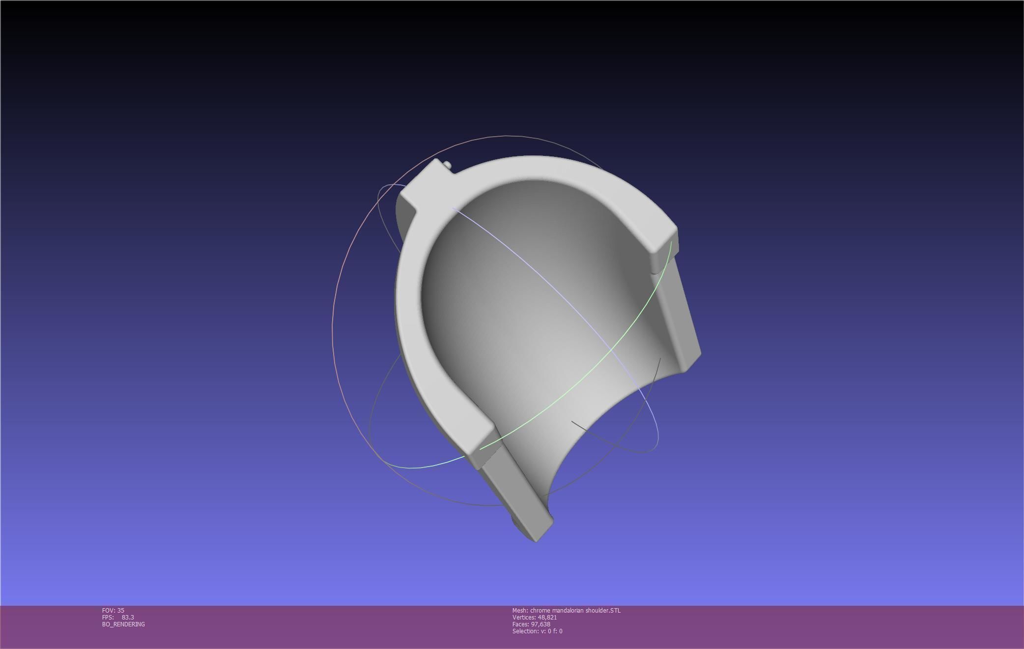 Star Wars Mandalorian Chrome Armor Shoulderpiece Printable 3D print model_44