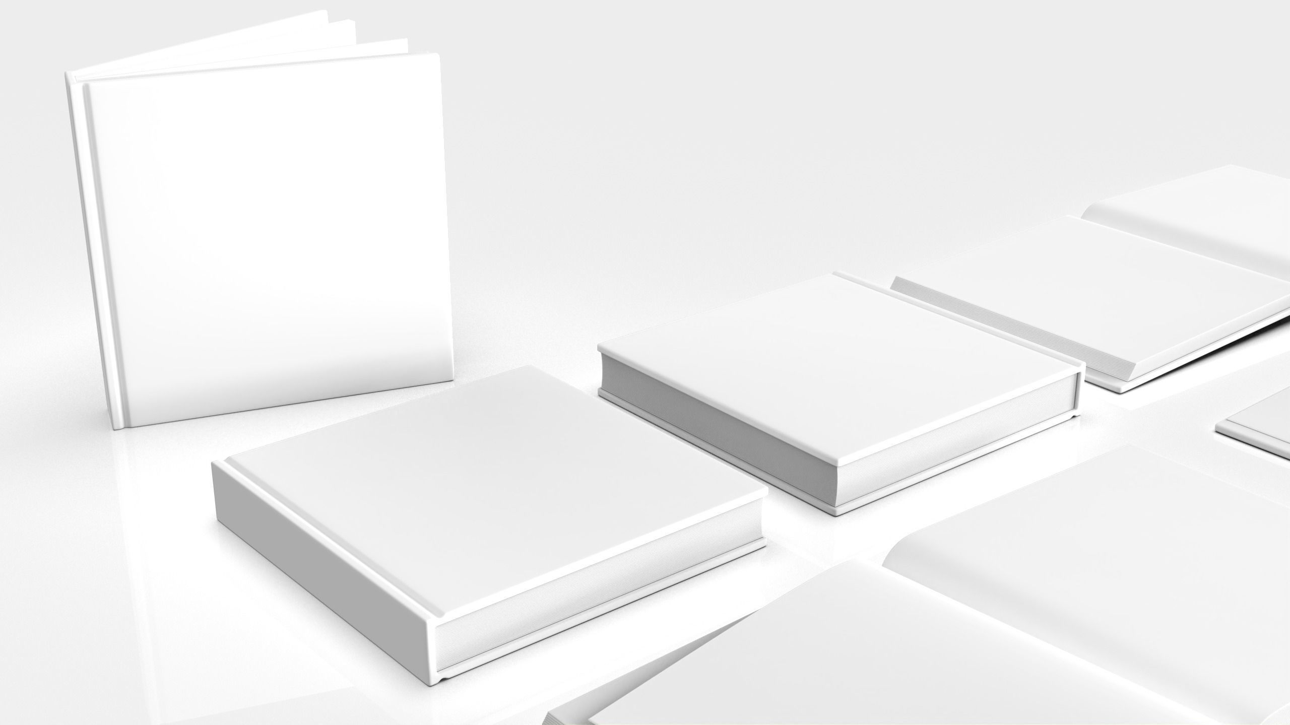 Hardcover book mockup Collection Subdiv ready 3D model_10