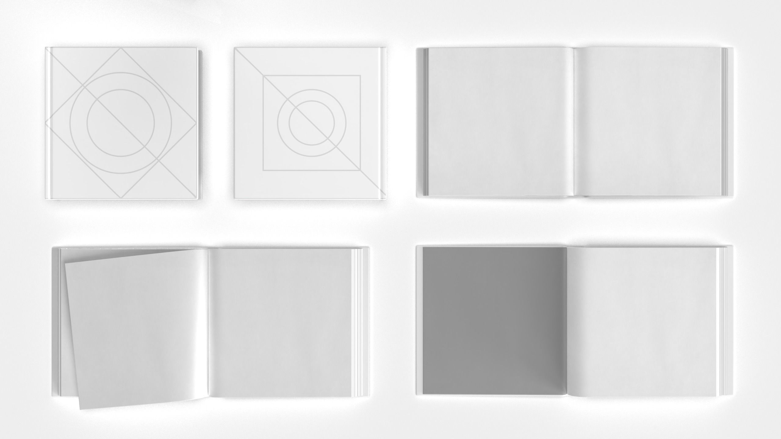 Hardcover book mockup Collection Subdiv ready 3D model_5