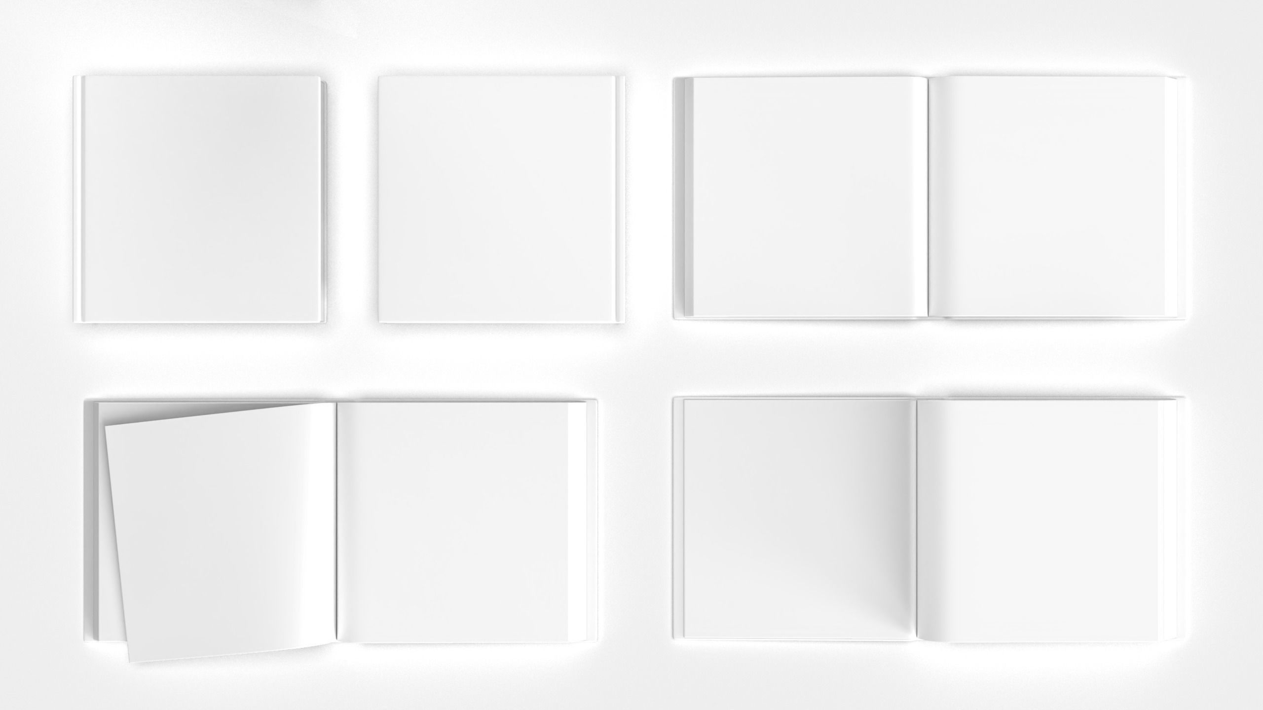 Hardcover book mockup Collection Subdiv ready 3D model_9