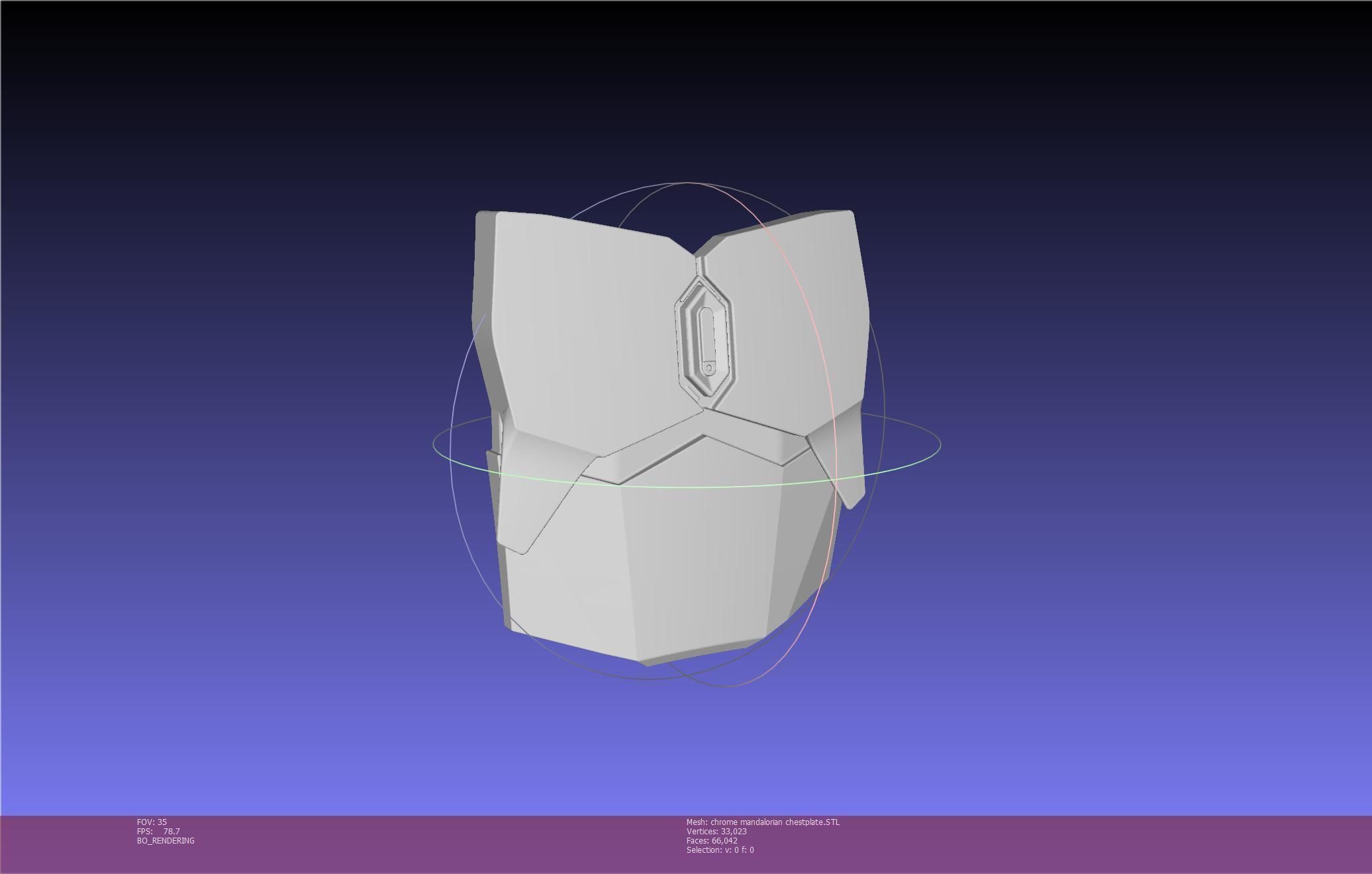 Star Wars Mandalorian Chrome Armor Chestplace Printable 3D print model_54