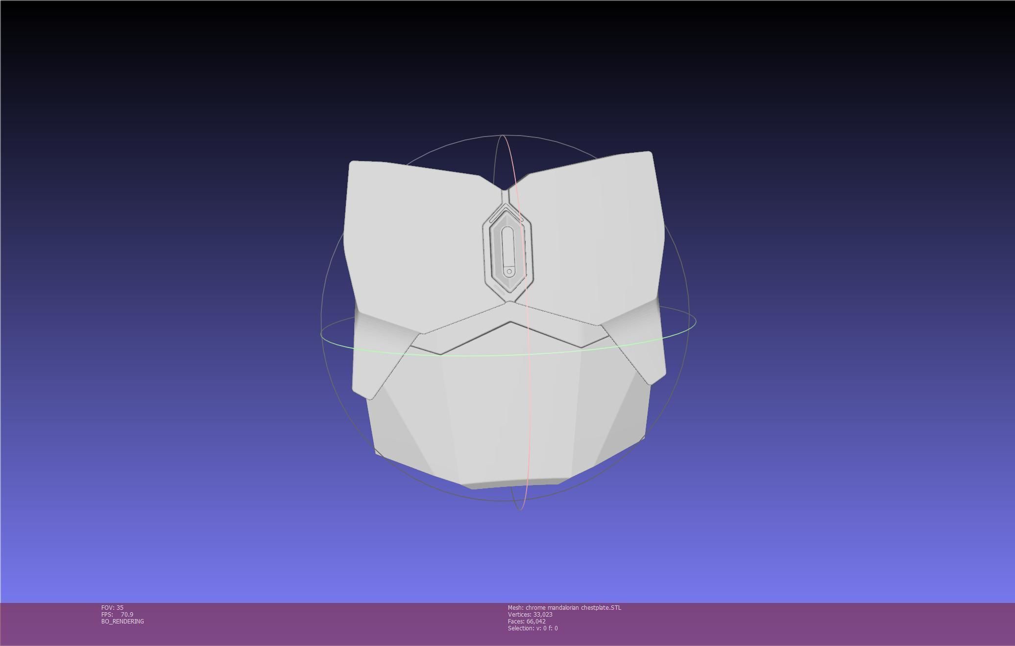 Star Wars Mandalorian Chrome Armor Chestplace Printable 3D print model_35