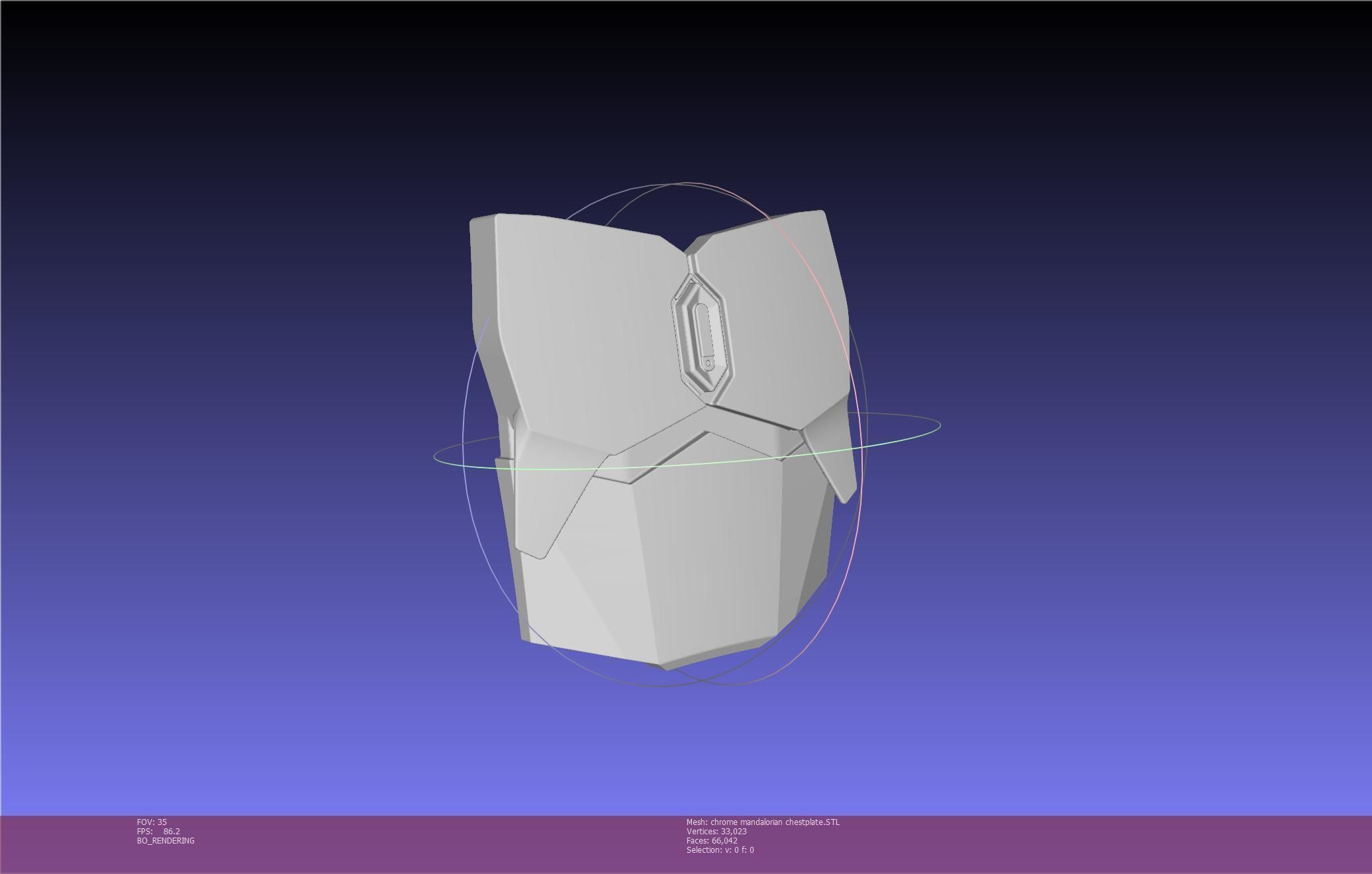 Star Wars Mandalorian Chrome Armor Chestplace Printable 3D print model_25