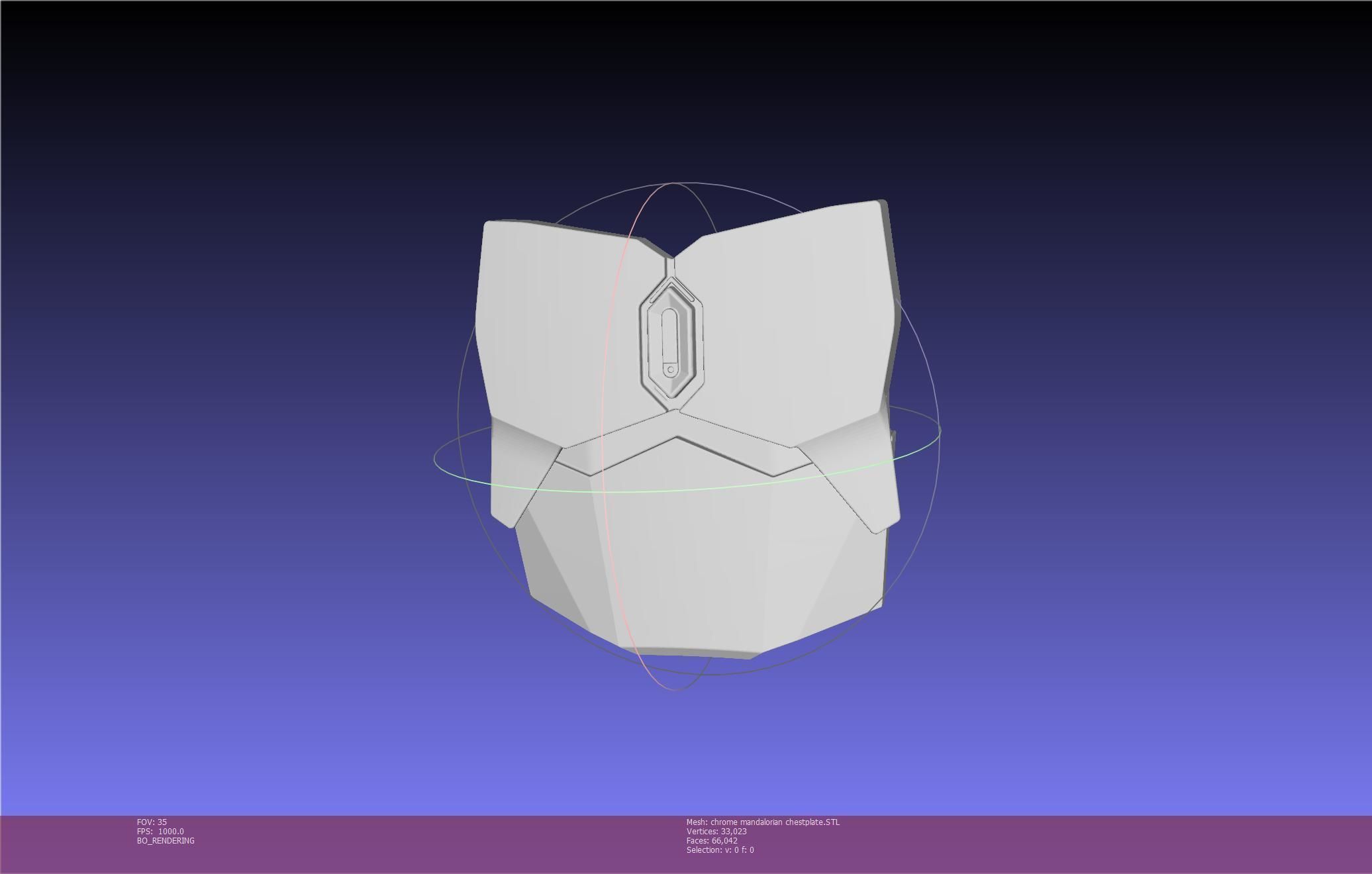 Star Wars Mandalorian Chrome Armor Chestplace Printable 3D print model_108