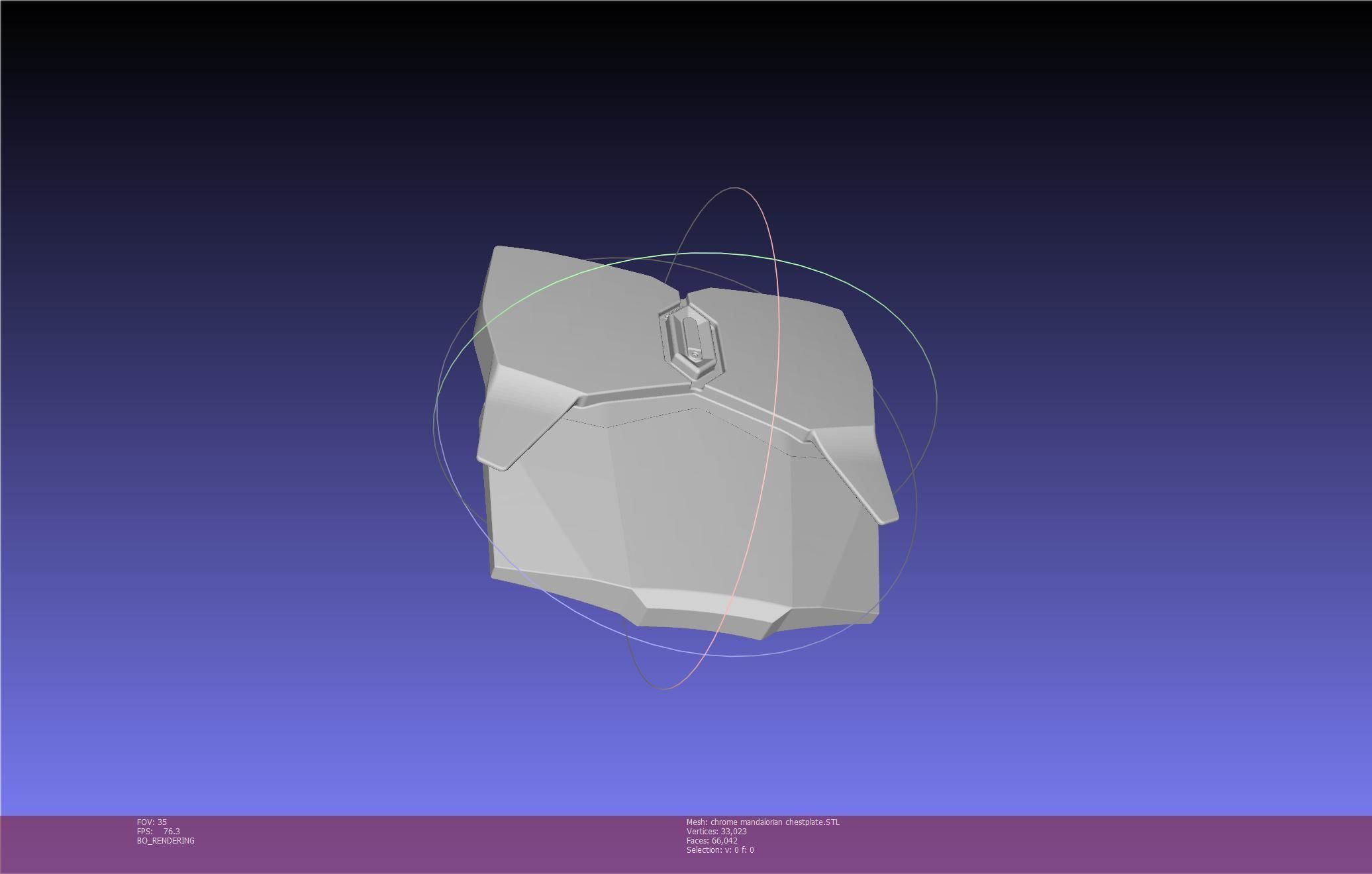 Star Wars Mandalorian Chrome Armor Chestplace Printable 3D print model_78