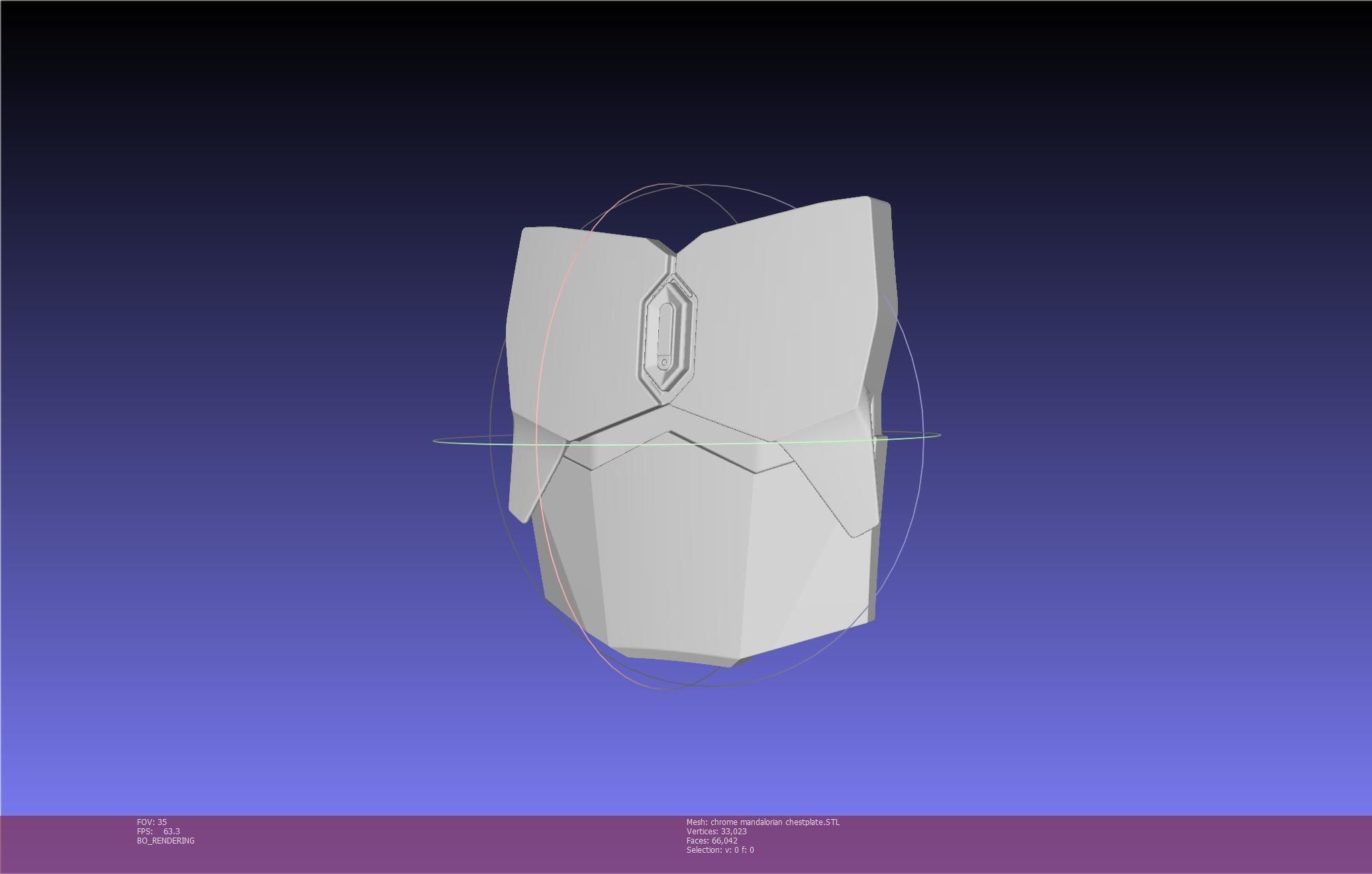 Star Wars Mandalorian Chrome Armor Chestplace Printable 3D print model_28