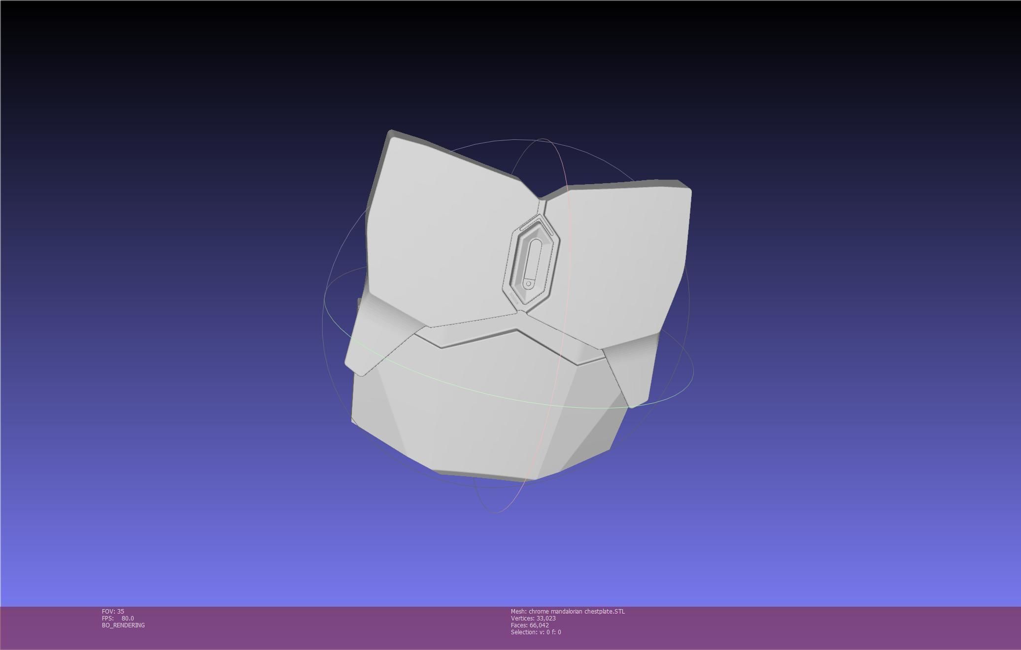 Star Wars Mandalorian Chrome Armor Chestplace Printable 3D print model_53