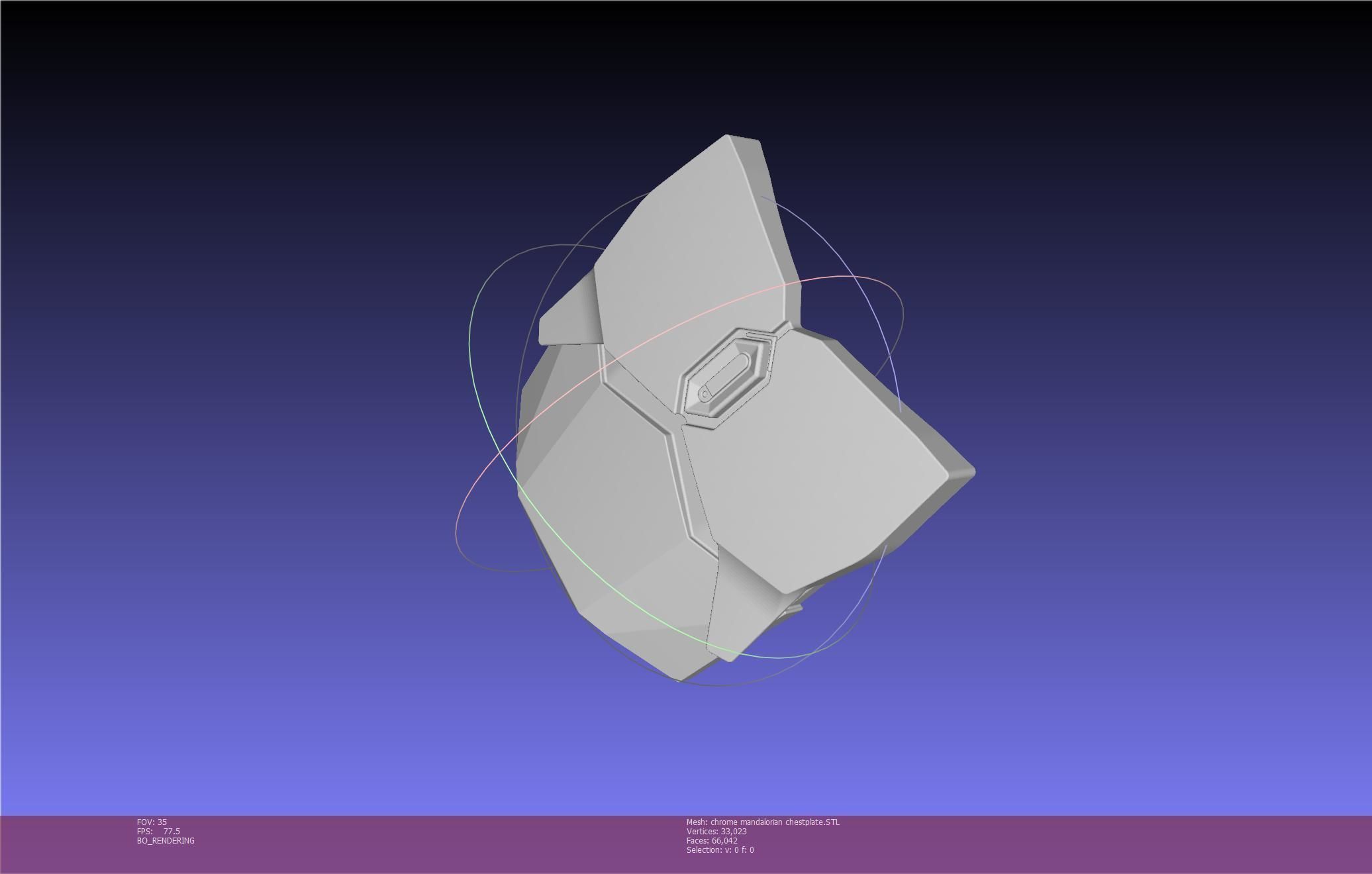 Star Wars Mandalorian Chrome Armor Chestplace Printable 3D print model_51