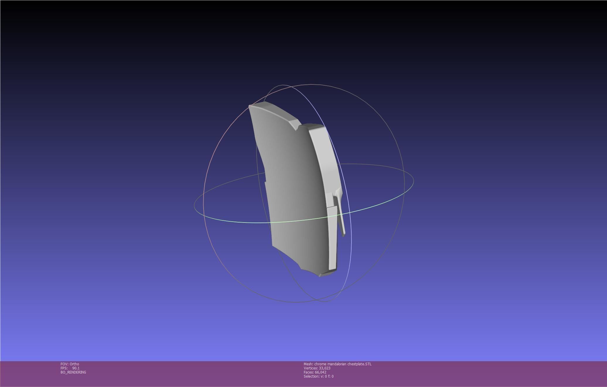 Star Wars Mandalorian Chrome Armor Chestplace Printable 3D print model_19