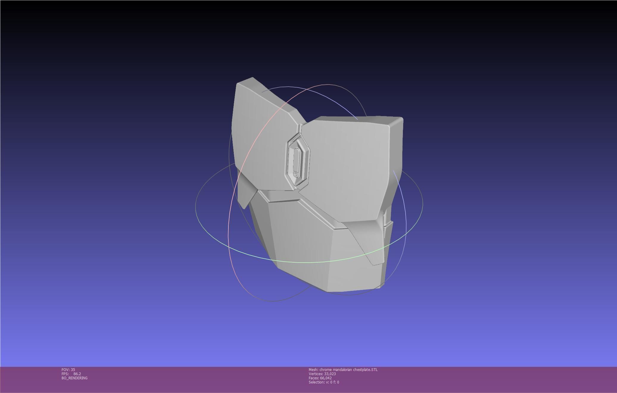 Star Wars Mandalorian Chrome Armor Chestplace Printable 3D print model_76