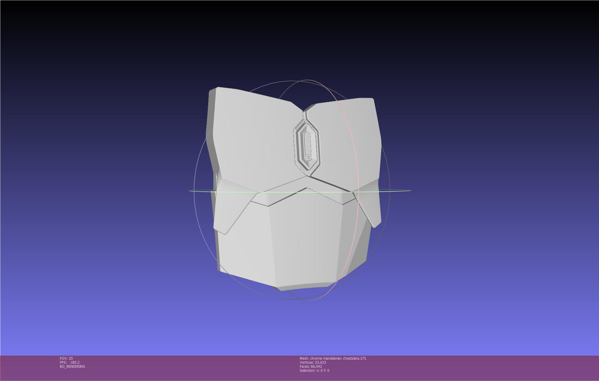Star Wars Mandalorian Chrome Armor Chestplace Printable 3D print model_103