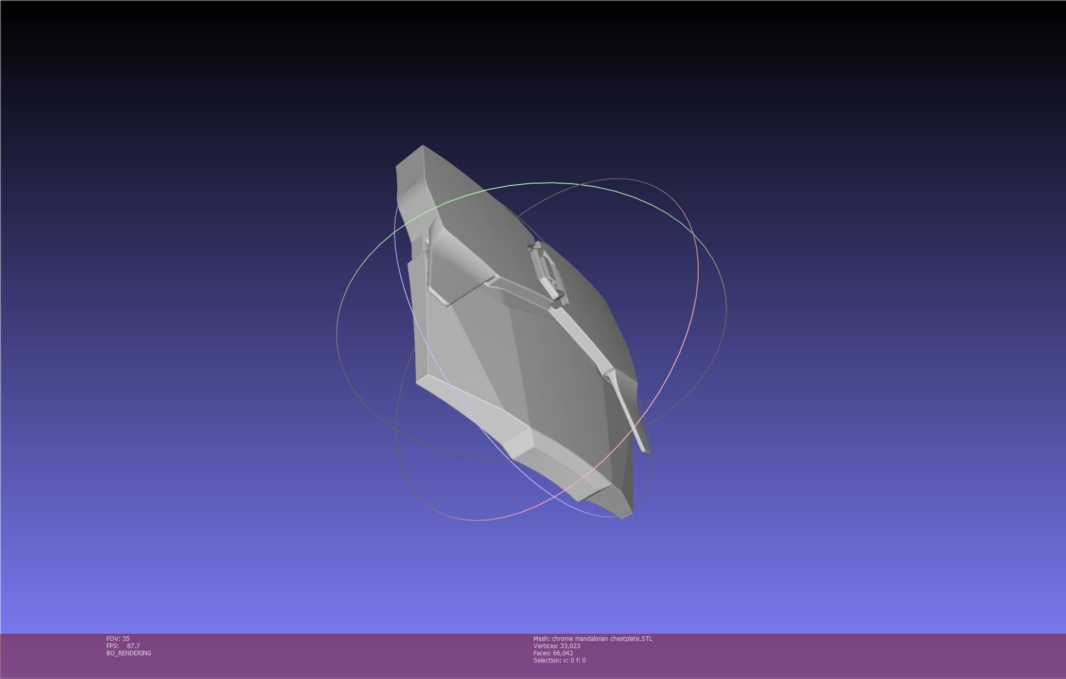 Star Wars Mandalorian Chrome Armor Chestplace Printable 3D print model_90