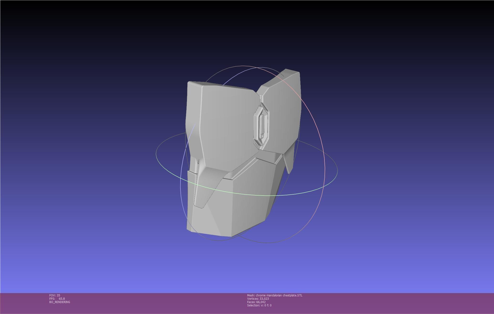 Star Wars Mandalorian Chrome Armor Chestplace Printable 3D print model_31