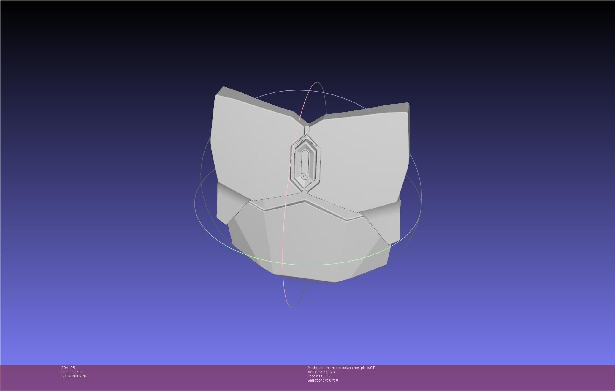 Star Wars Mandalorian Chrome Armor Chestplace Printable 3D print model_27