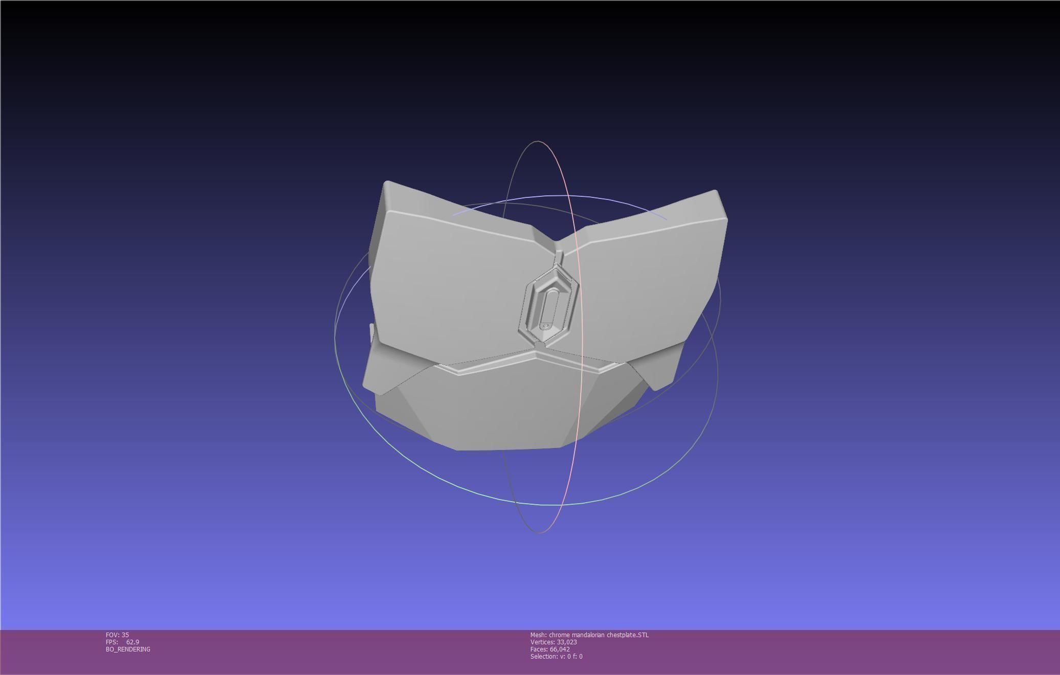 Star Wars Mandalorian Chrome Armor Chestplace Printable 3D print model_32