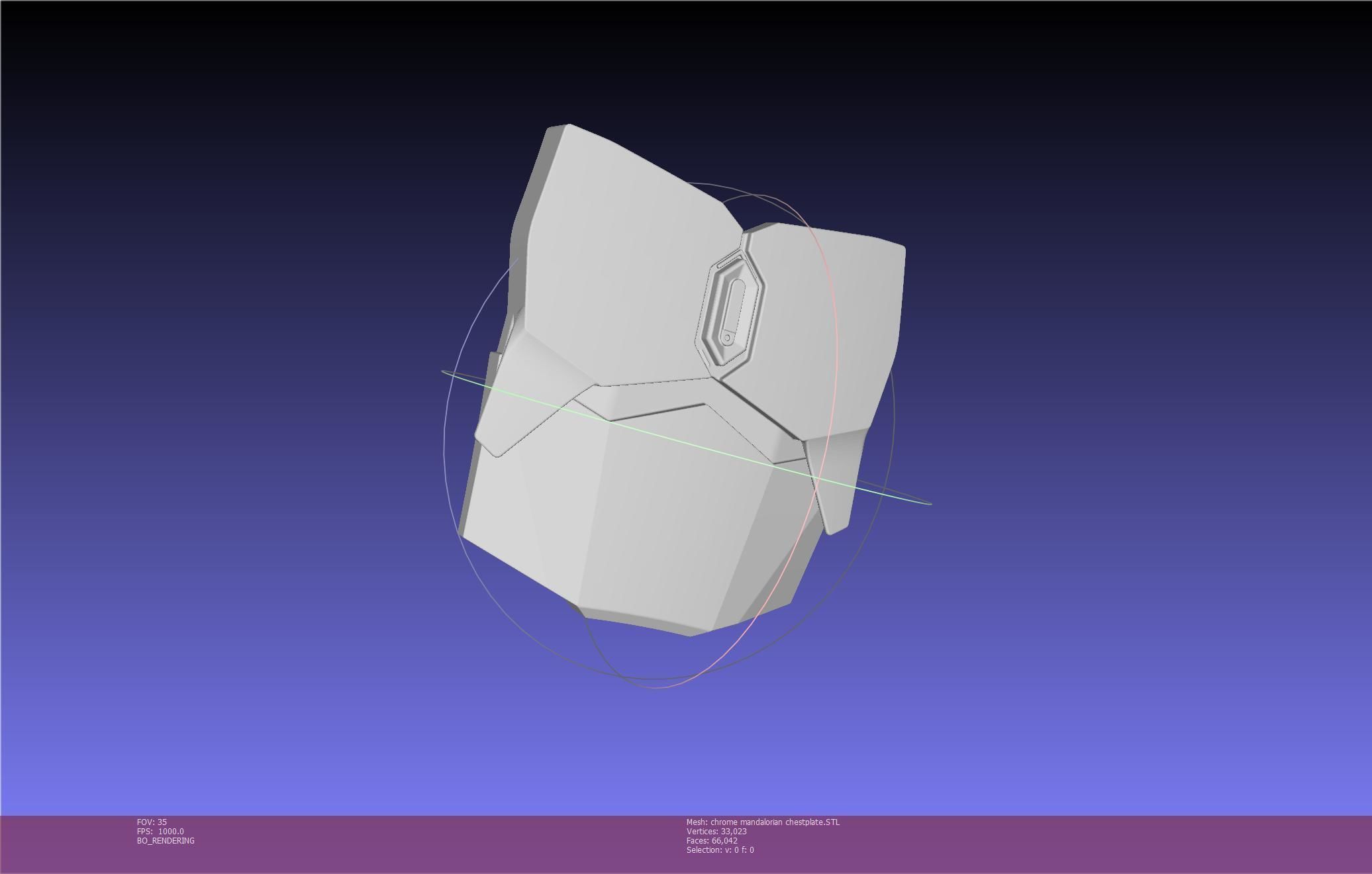 Star Wars Mandalorian Chrome Armor Chestplace Printable 3D print model_128