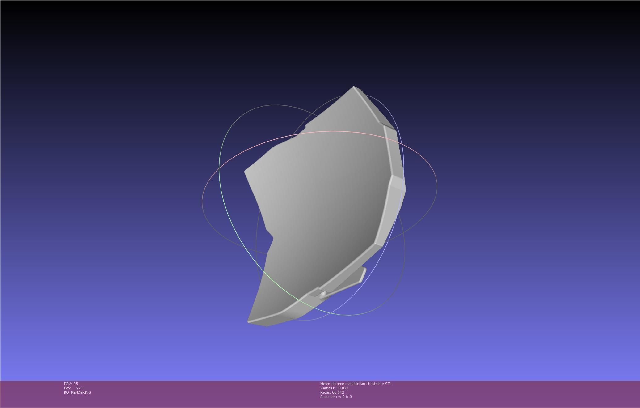 Star Wars Mandalorian Chrome Armor Chestplace Printable 3D print model_60
