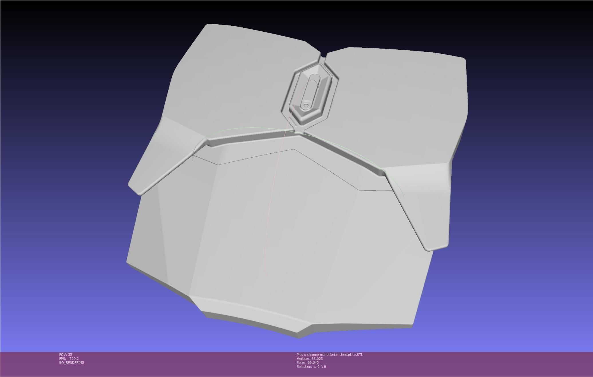 Star Wars Mandalorian Chrome Armor Chestplace Printable 3D print model_116
