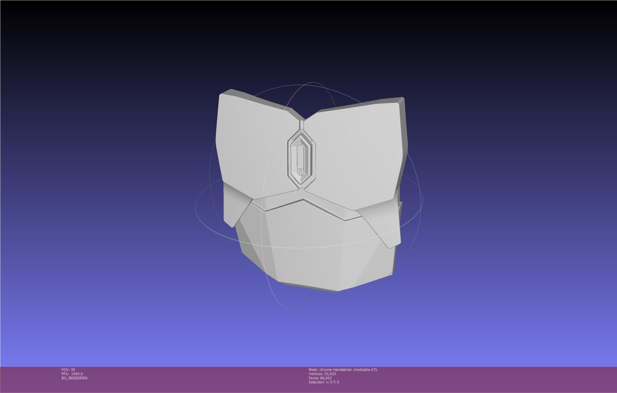 Star Wars Mandalorian Chrome Armor Chestplace Printable 3D print model_109