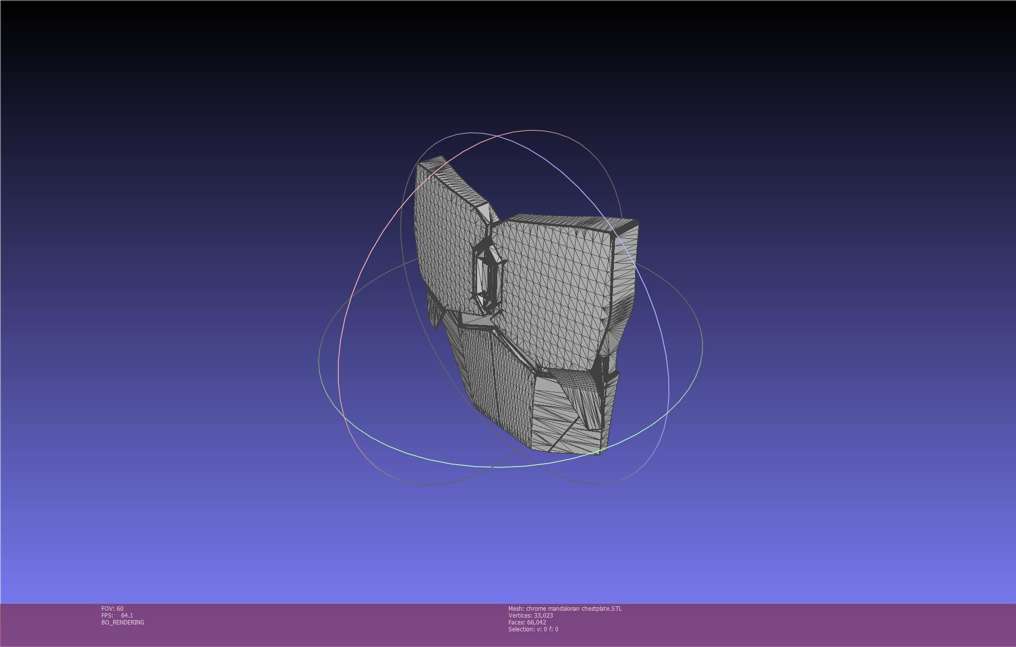 Star Wars Mandalorian Chrome Armor Chestplace Printable 3D print model_10