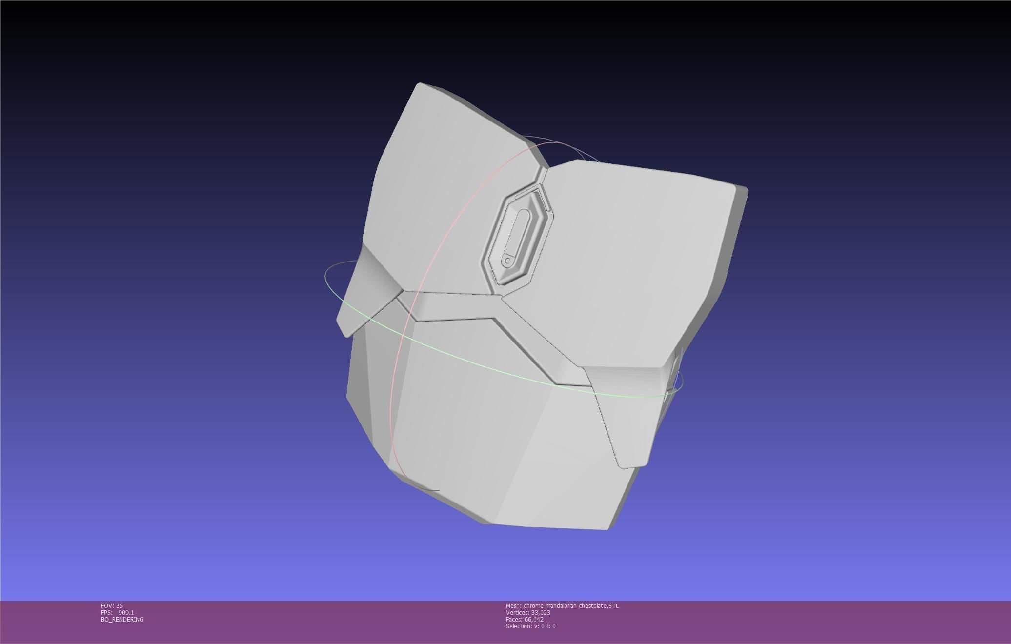 Star Wars Mandalorian Chrome Armor Chestplace Printable 3D print model_112