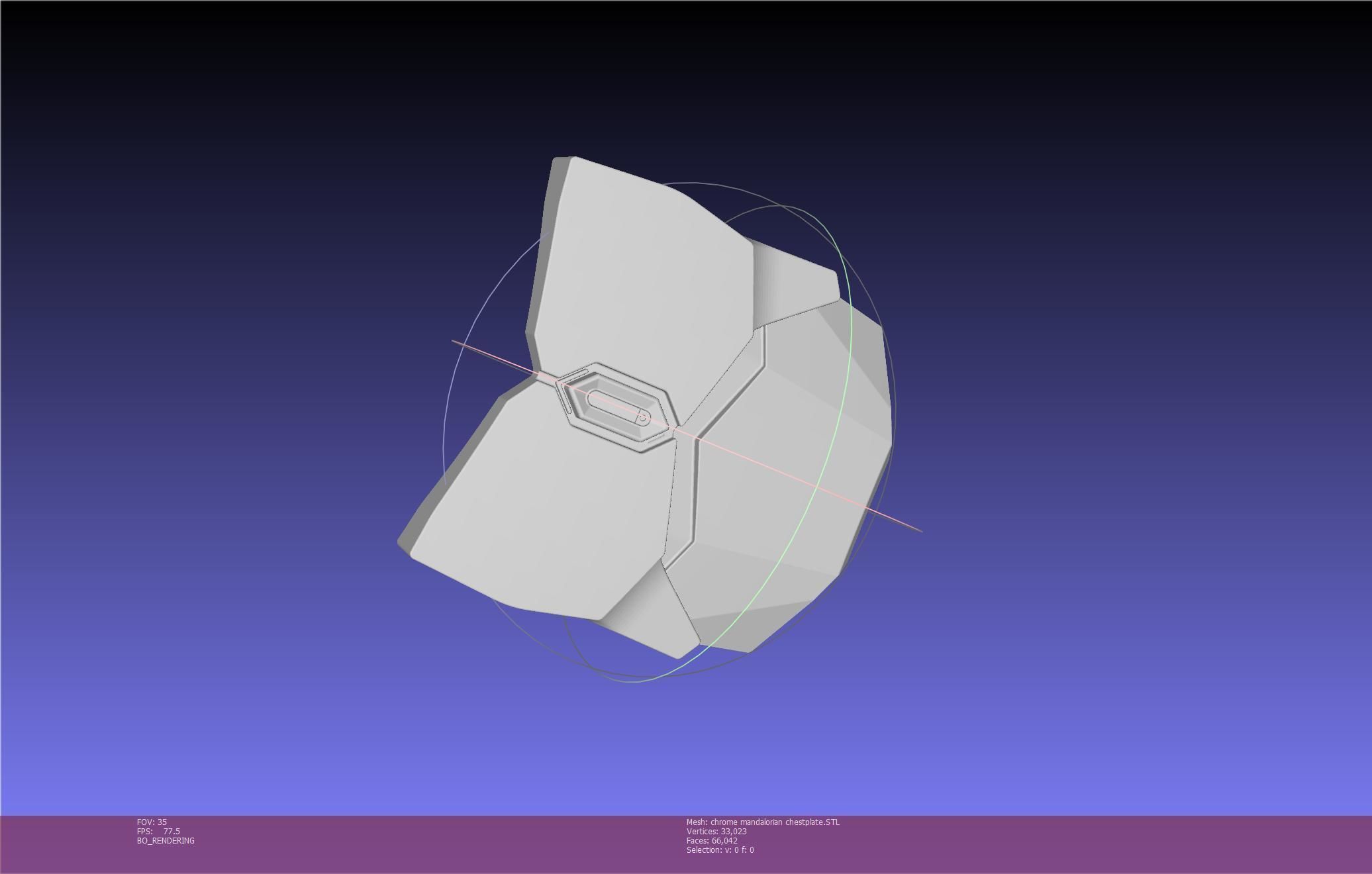 Star Wars Mandalorian Chrome Armor Chestplace Printable 3D print model_72