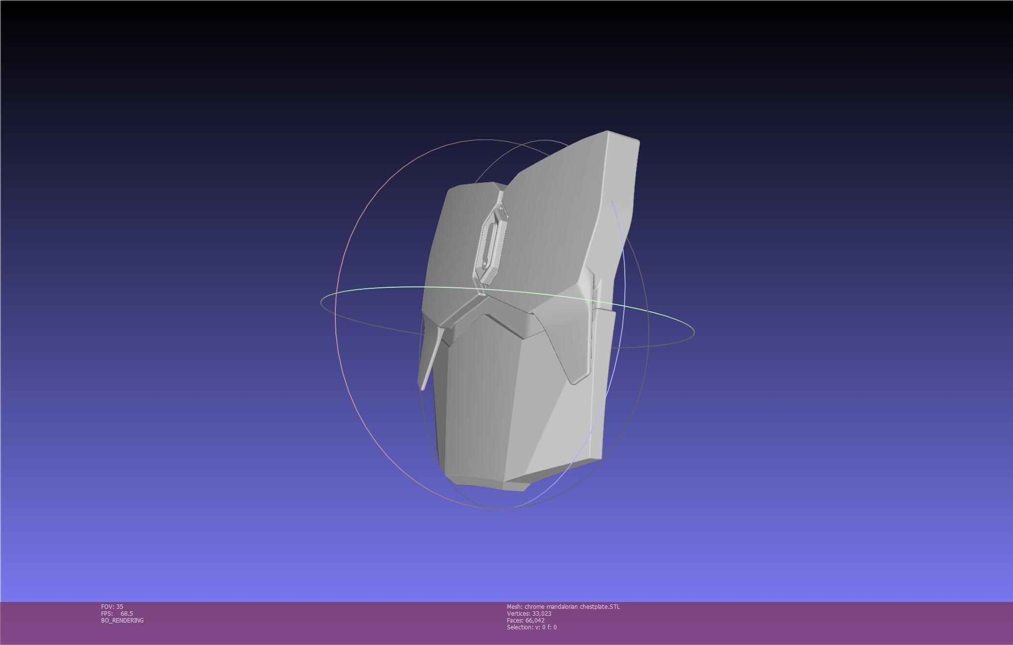 Star Wars Mandalorian Chrome Armor Chestplace Printable 3D print model_29