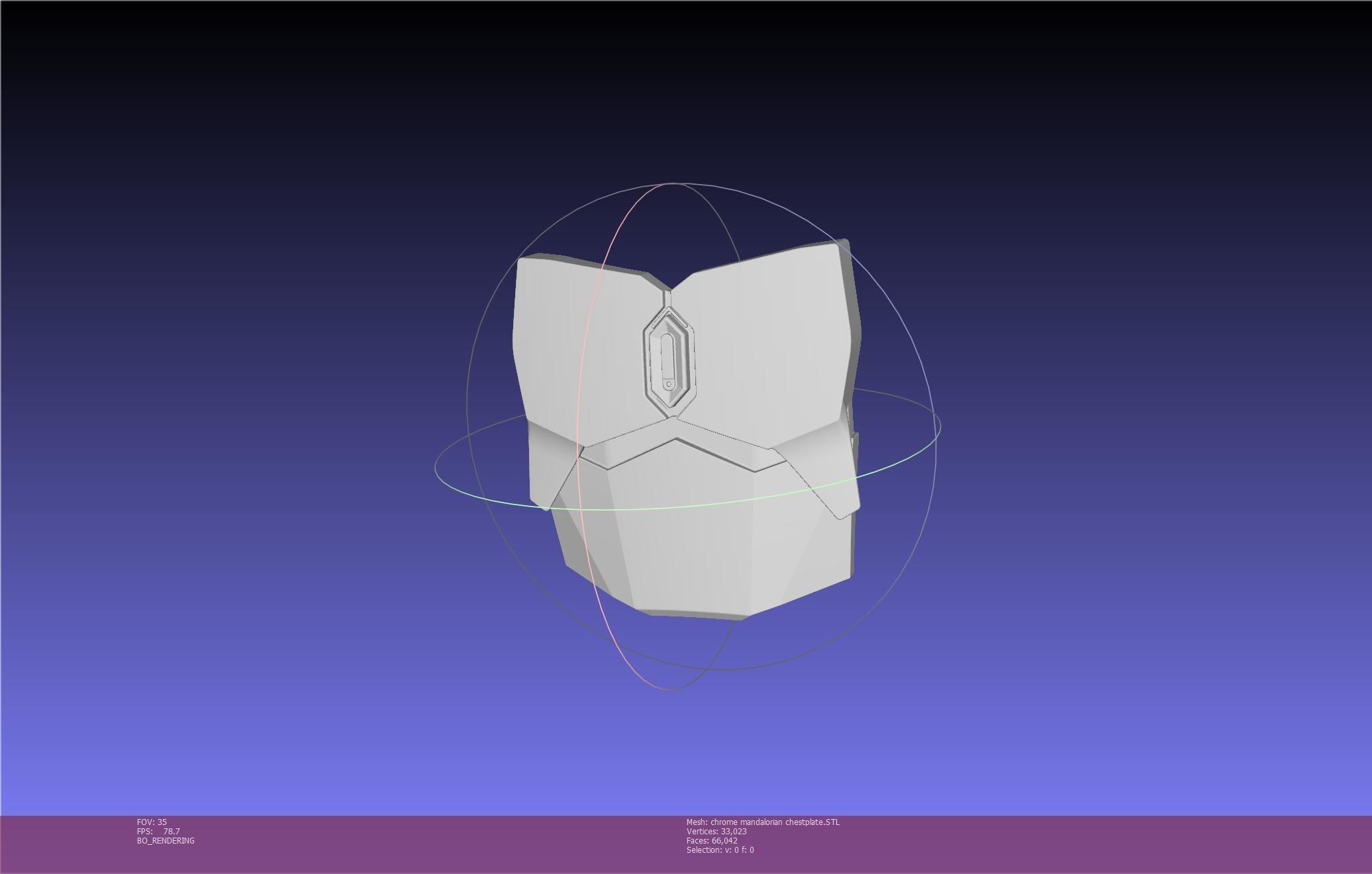 Star Wars Mandalorian Chrome Armor Chestplace Printable 3D print model_23