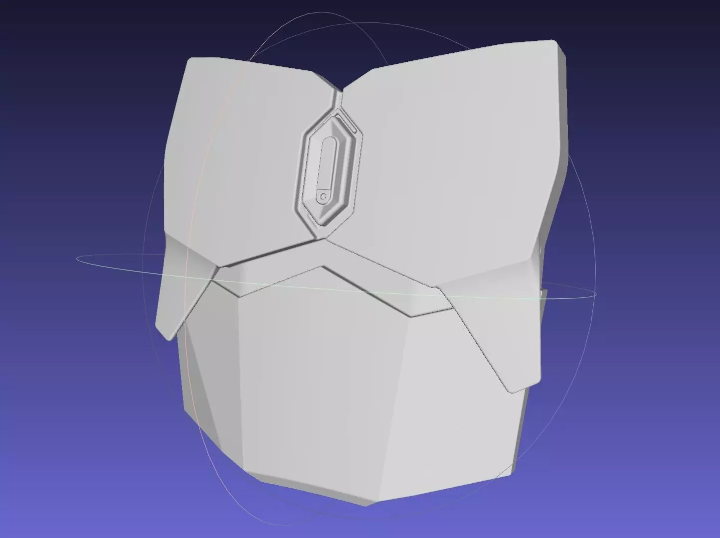 Star Wars Mandalorian Chrome Armor Chestplace Printable 3D print model_0