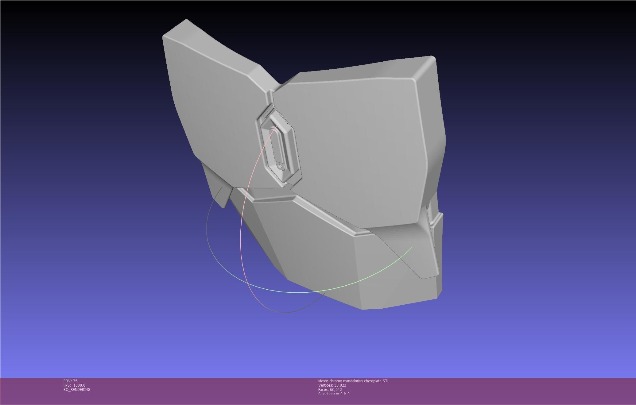 Star Wars Mandalorian Chrome Armor Chestplace Printable 3D print model_122