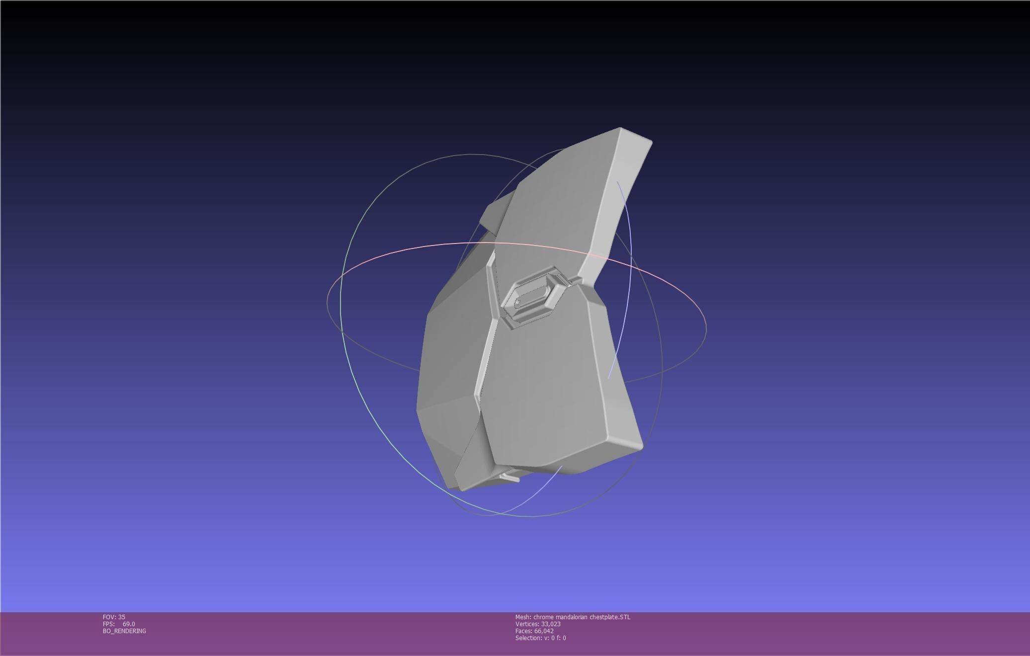 Star Wars Mandalorian Chrome Armor Chestplace Printable 3D print model_95
