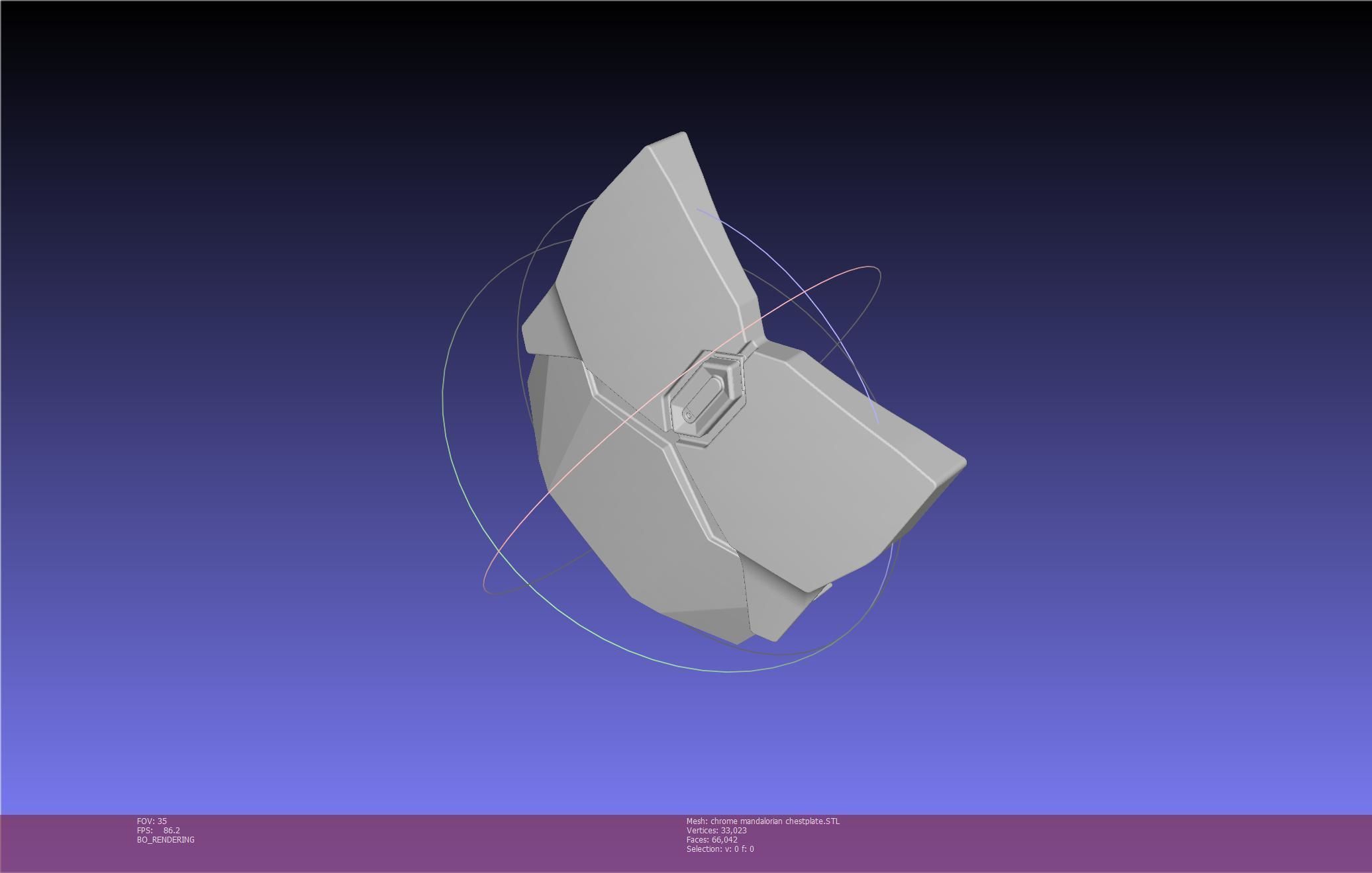 Star Wars Mandalorian Chrome Armor Chestplace Printable 3D print model_52
