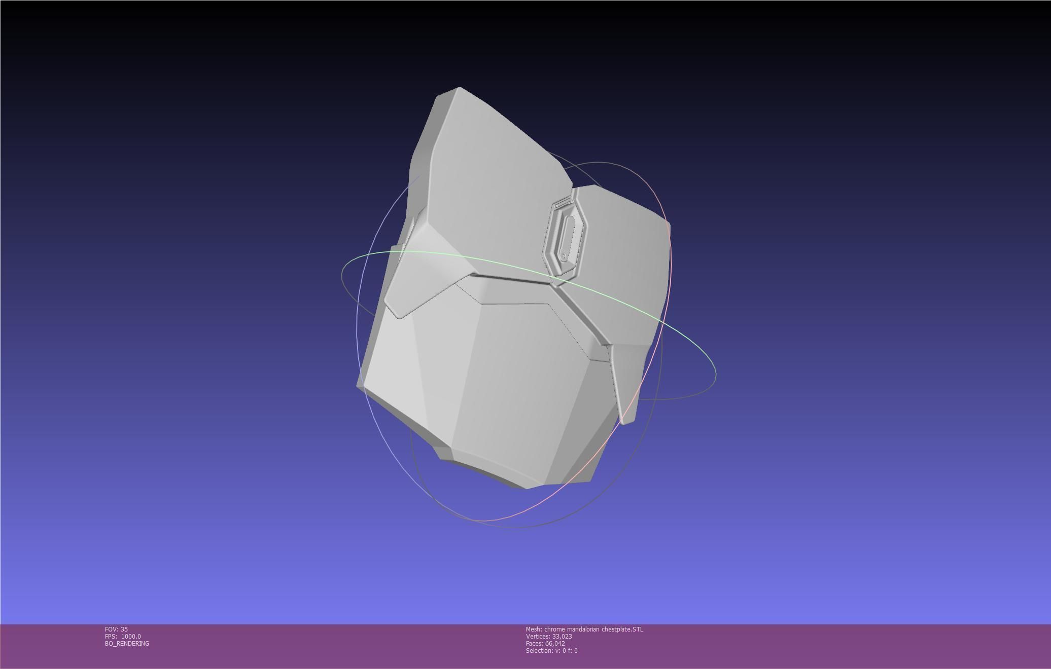 Star Wars Mandalorian Chrome Armor Chestplace Printable 3D print model_127