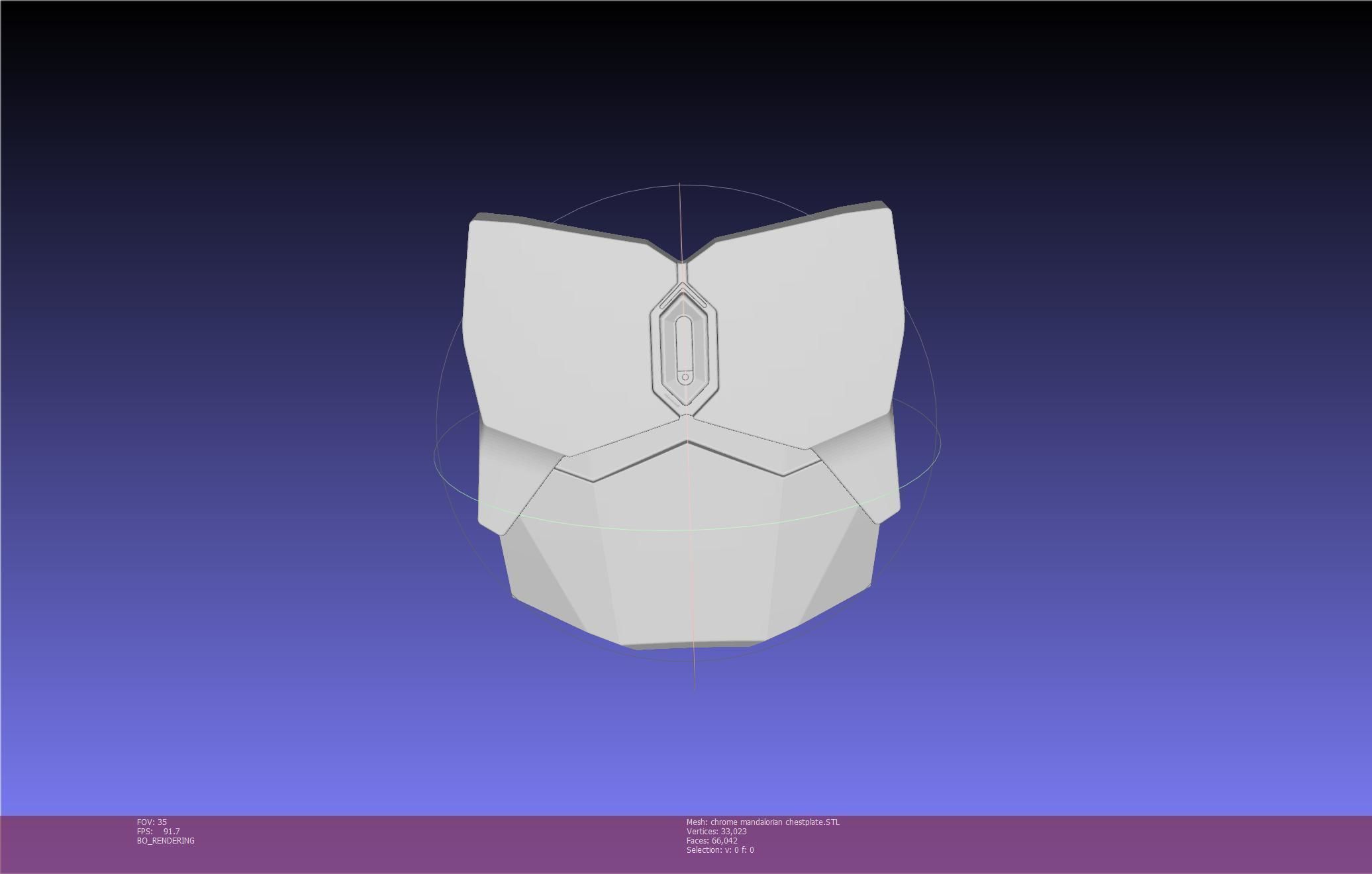 Star Wars Mandalorian Chrome Armor Chestplace Printable 3D print model_24