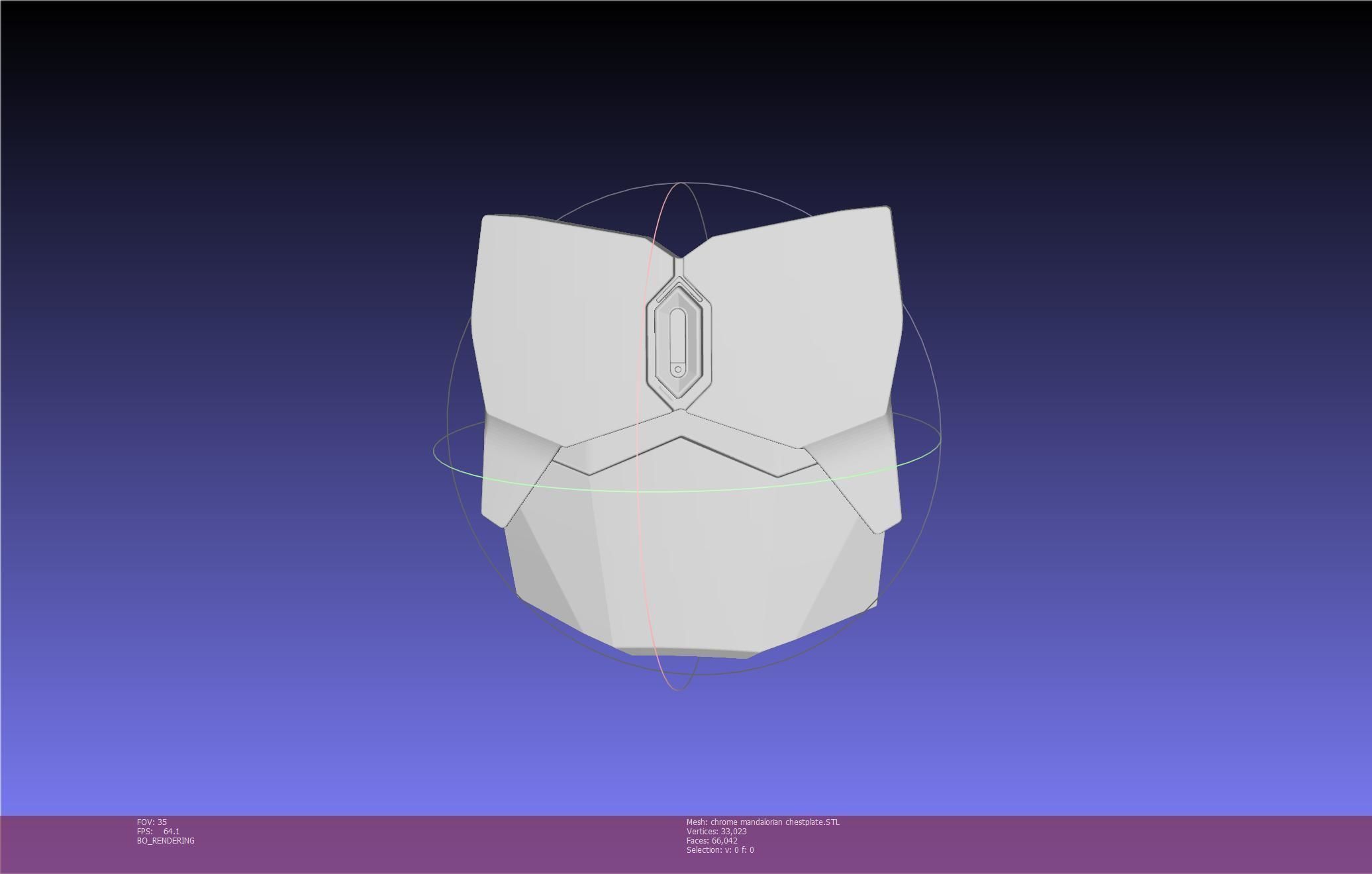 Star Wars Mandalorian Chrome Armor Chestplace Printable 3D print model_34