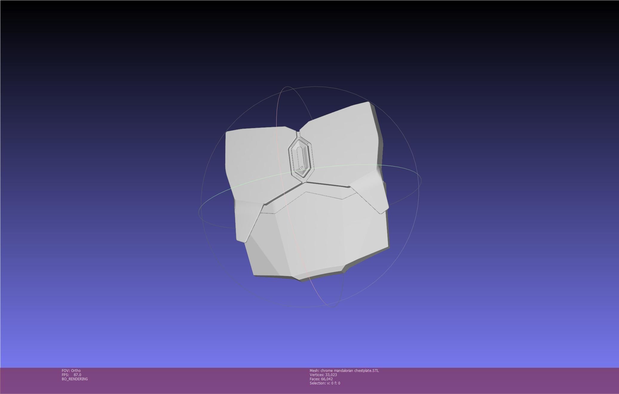 Star Wars Mandalorian Chrome Armor Chestplace Printable 3D print model_17