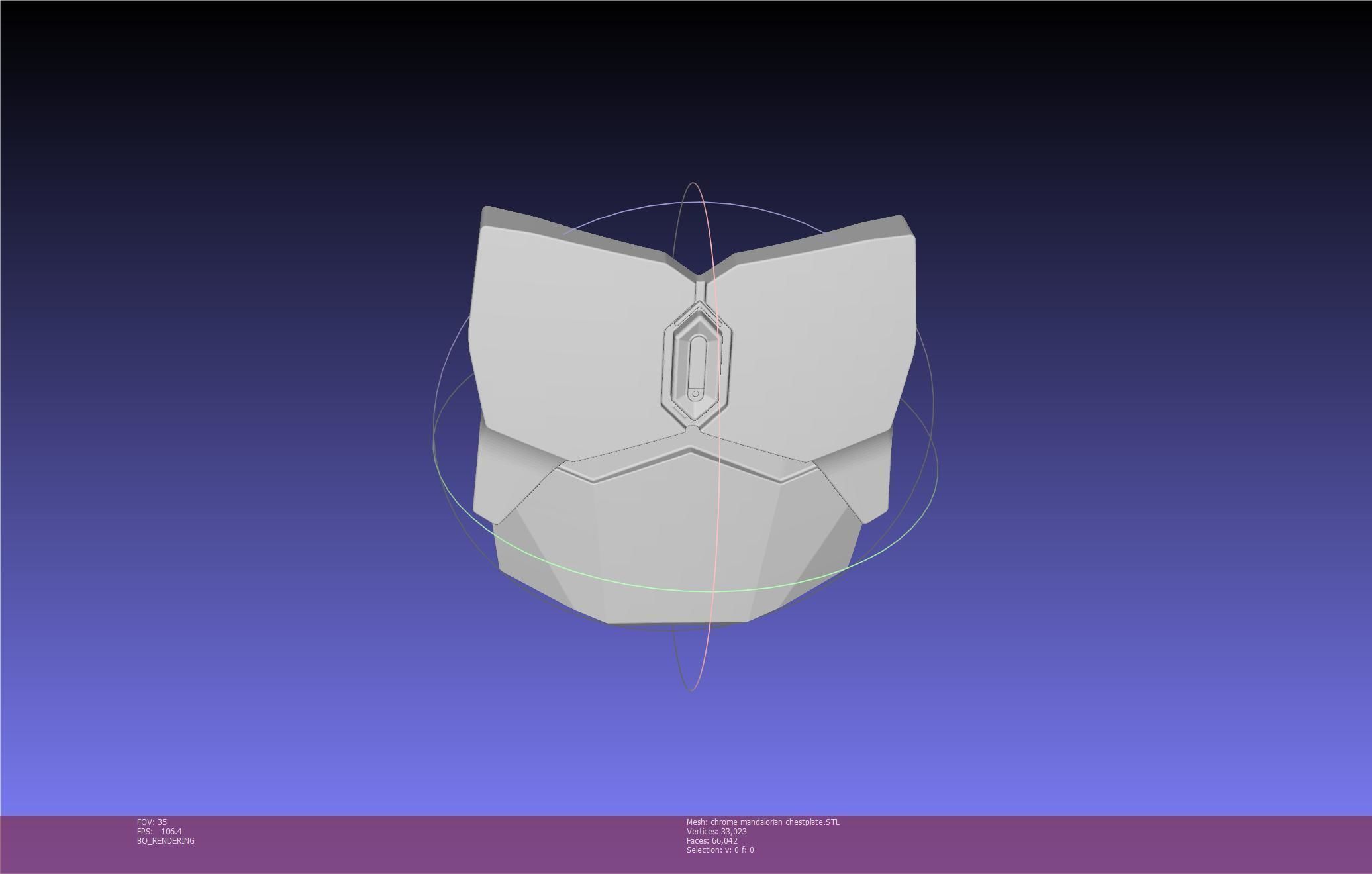 Star Wars Mandalorian Chrome Armor Chestplace Printable 3D print model_66