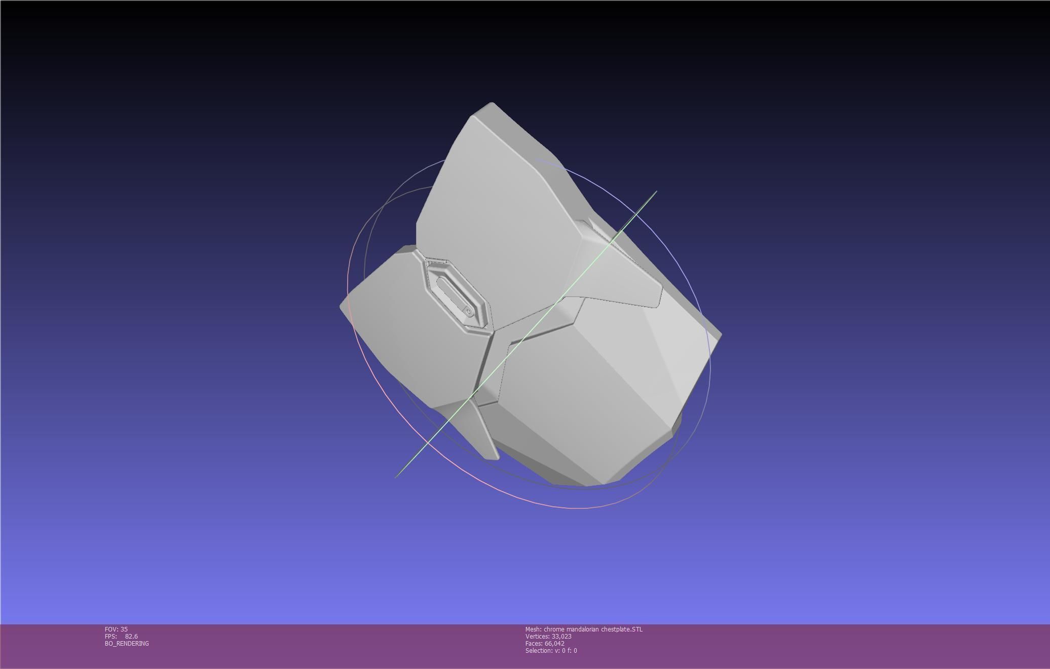 Star Wars Mandalorian Chrome Armor Chestplace Printable 3D print model_82