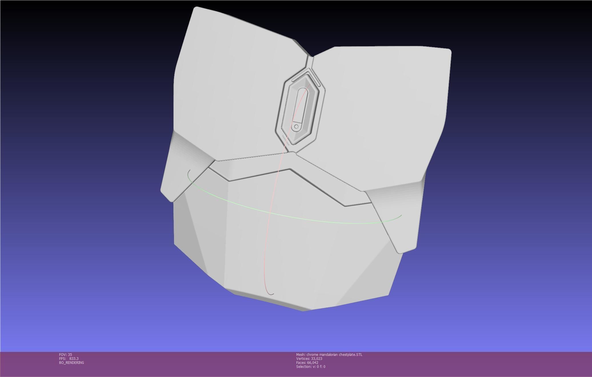 Star Wars Mandalorian Chrome Armor Chestplace Printable 3D print model_123
