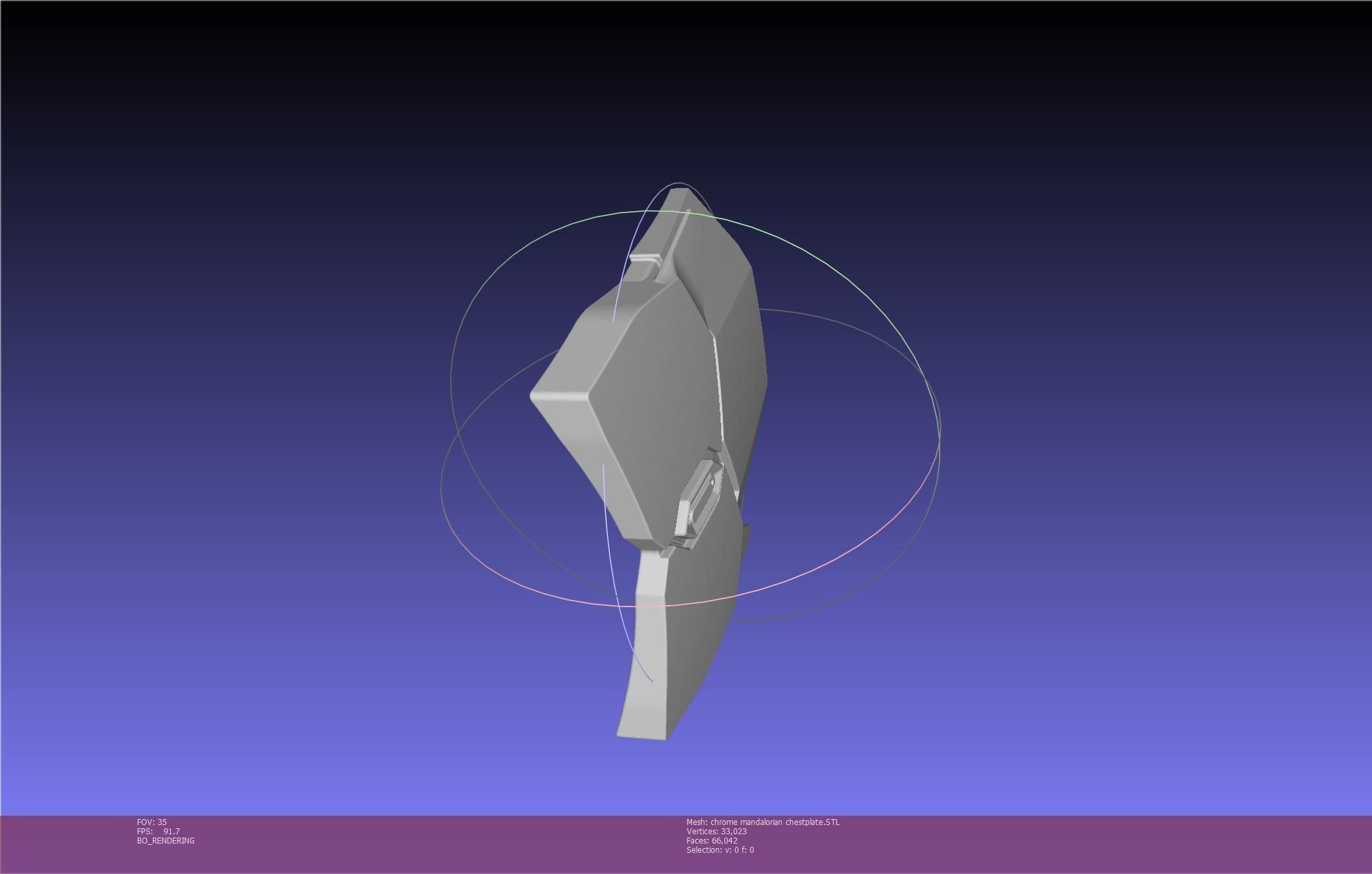 Star Wars Mandalorian Chrome Armor Chestplace Printable 3D print model_58