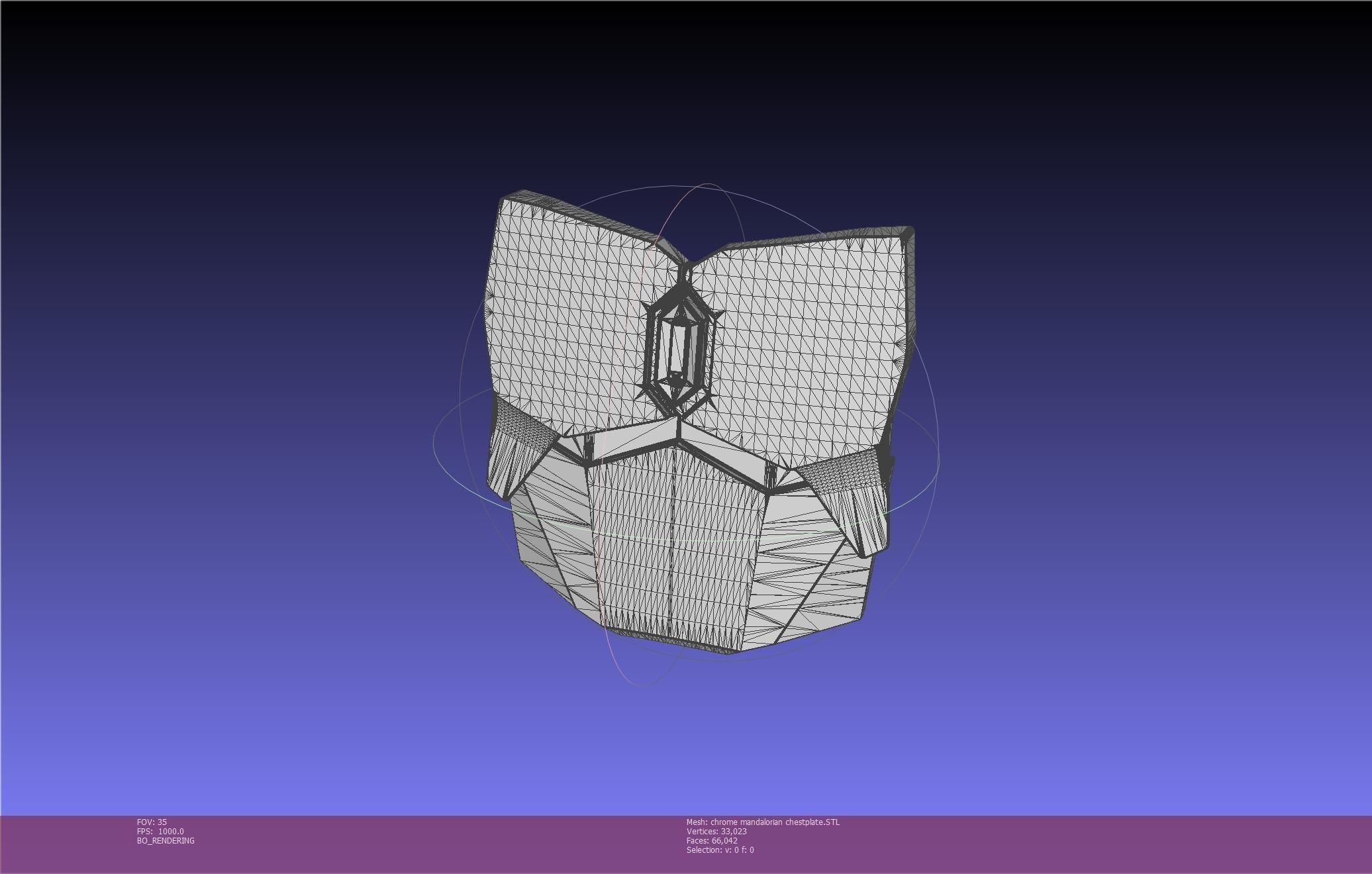 Star Wars Mandalorian Chrome Armor Chestplace Printable 3D print model_110
