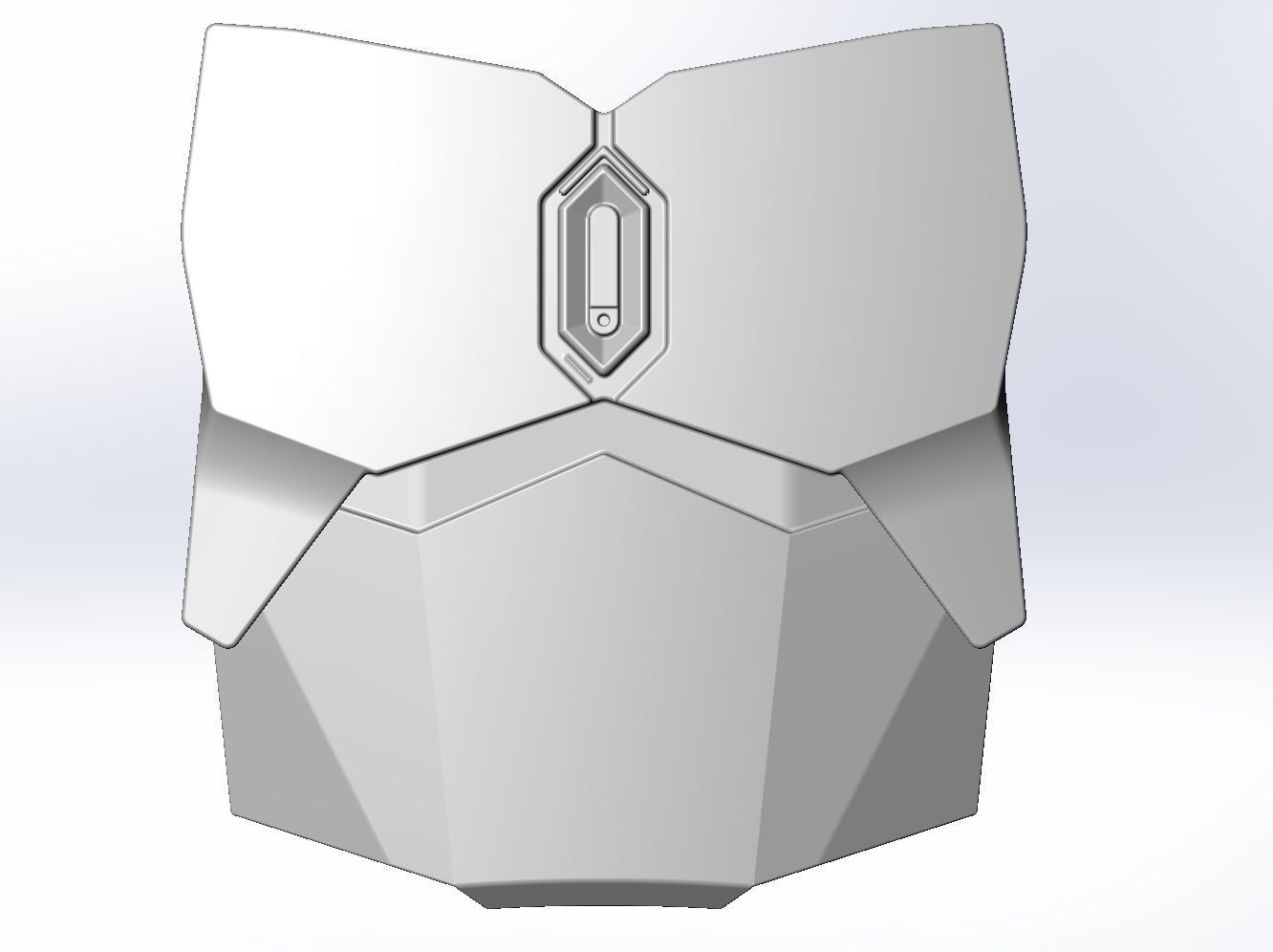 Star Wars Mandalorian Chrome Armor Chestplace Printable 3D print model_6
