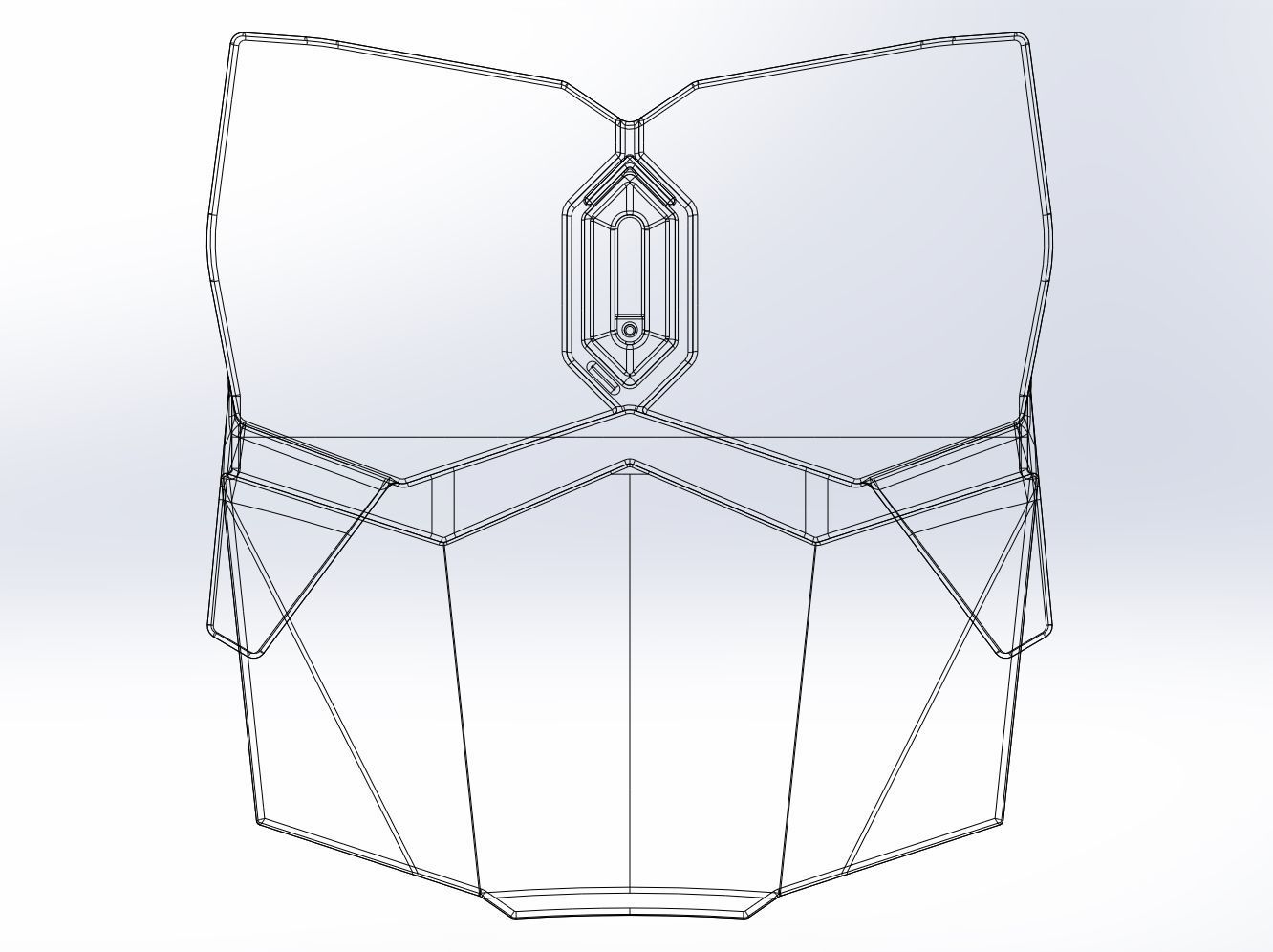 Star Wars Mandalorian Chrome Armor Chestplace Printable 3D print model_5