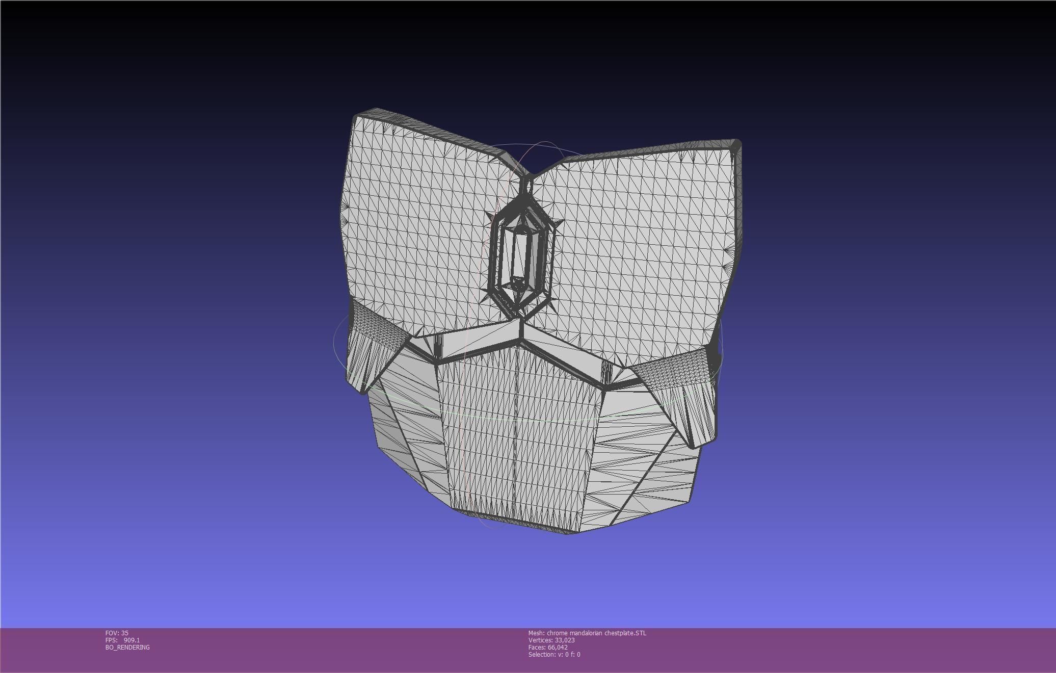 Star Wars Mandalorian Chrome Armor Chestplace Printable 3D print model_111
