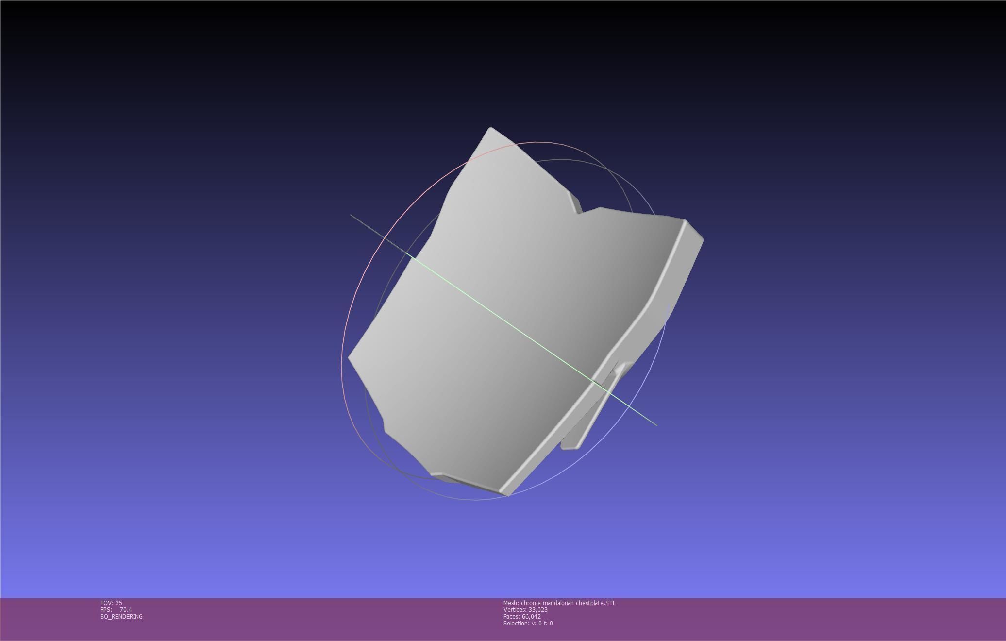 Star Wars Mandalorian Chrome Armor Chestplace Printable 3D print model_42