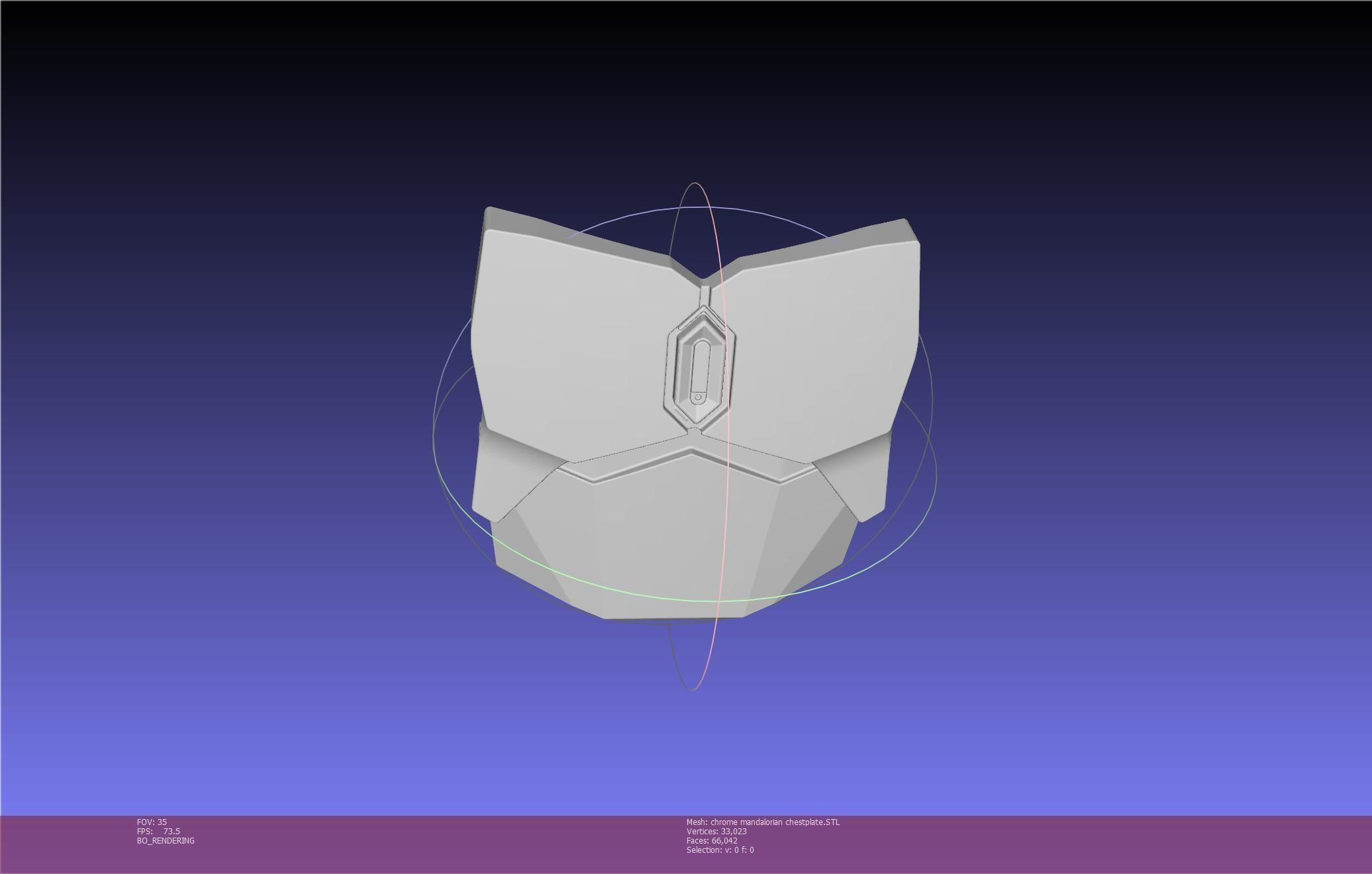 Star Wars Mandalorian Chrome Armor Chestplace Printable 3D print model_26