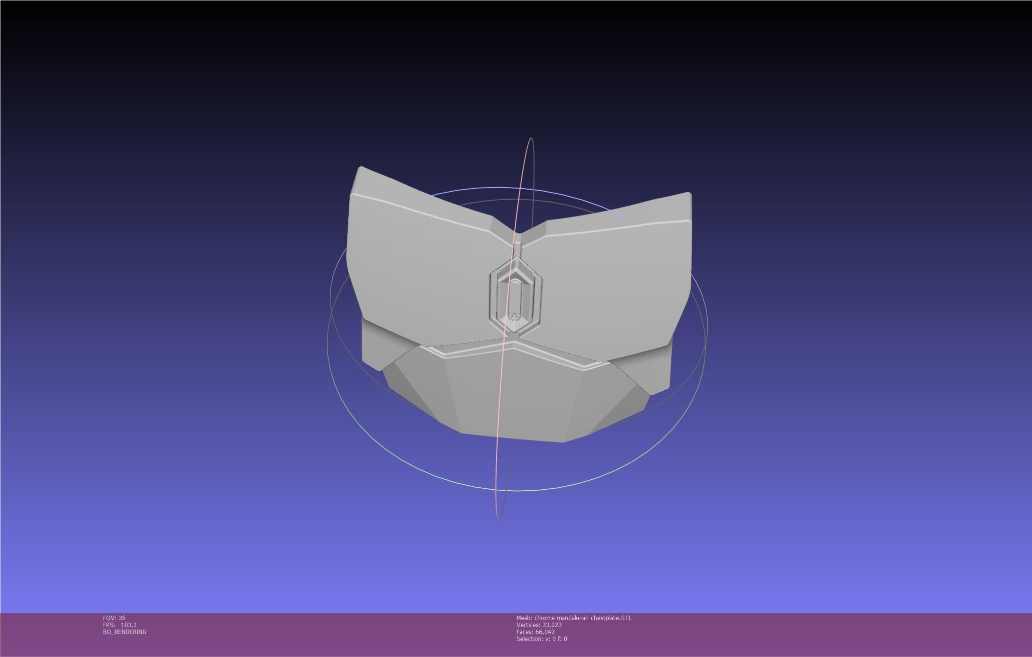 Star Wars Mandalorian Chrome Armor Chestplace Printable 3D print model_100