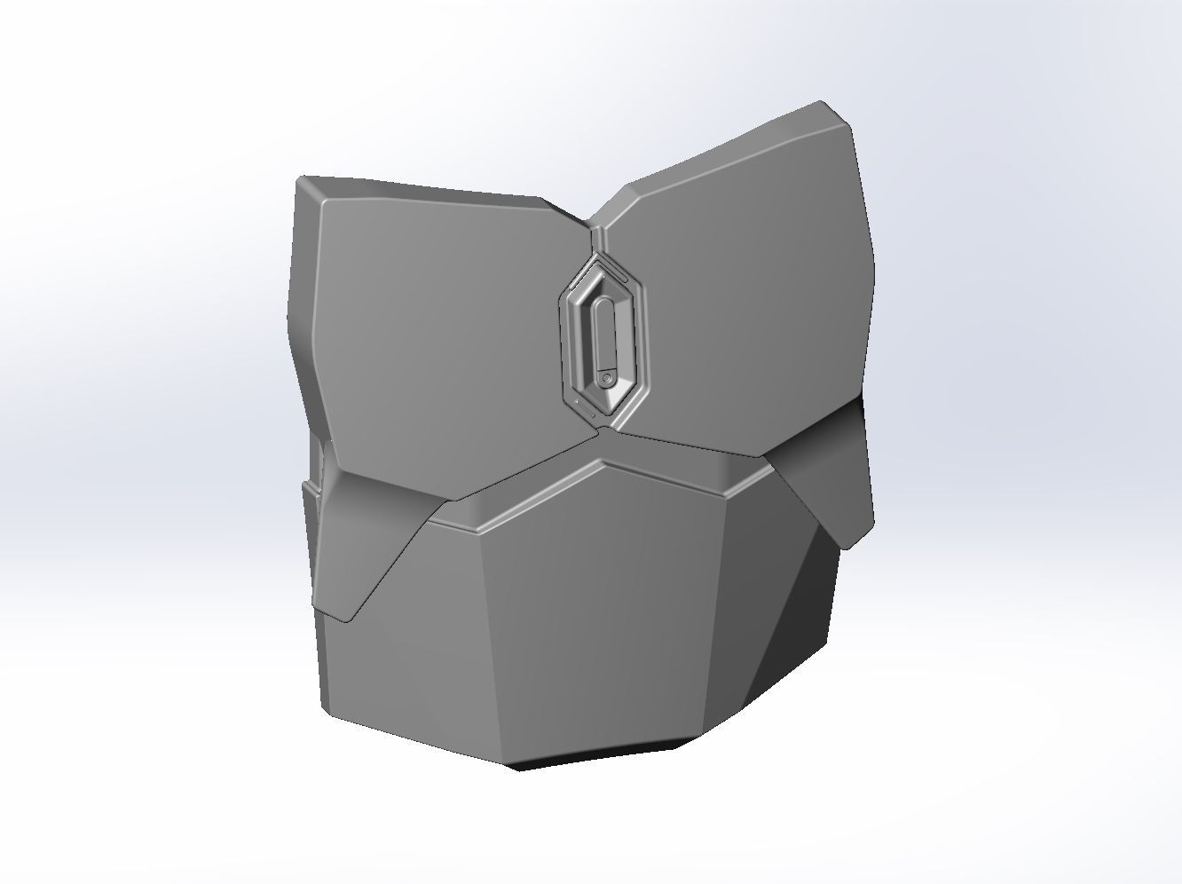 Star Wars Mandalorian Chrome Armor Chestplace Printable 3D print model_4