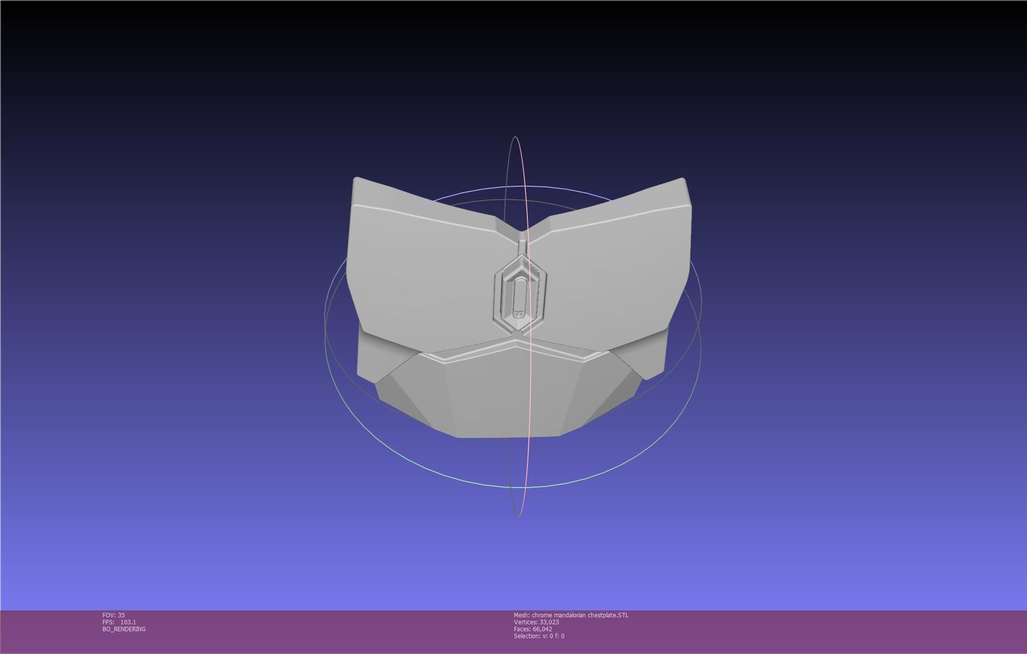 Star Wars Mandalorian Chrome Armor Chestplace Printable 3D print model_46